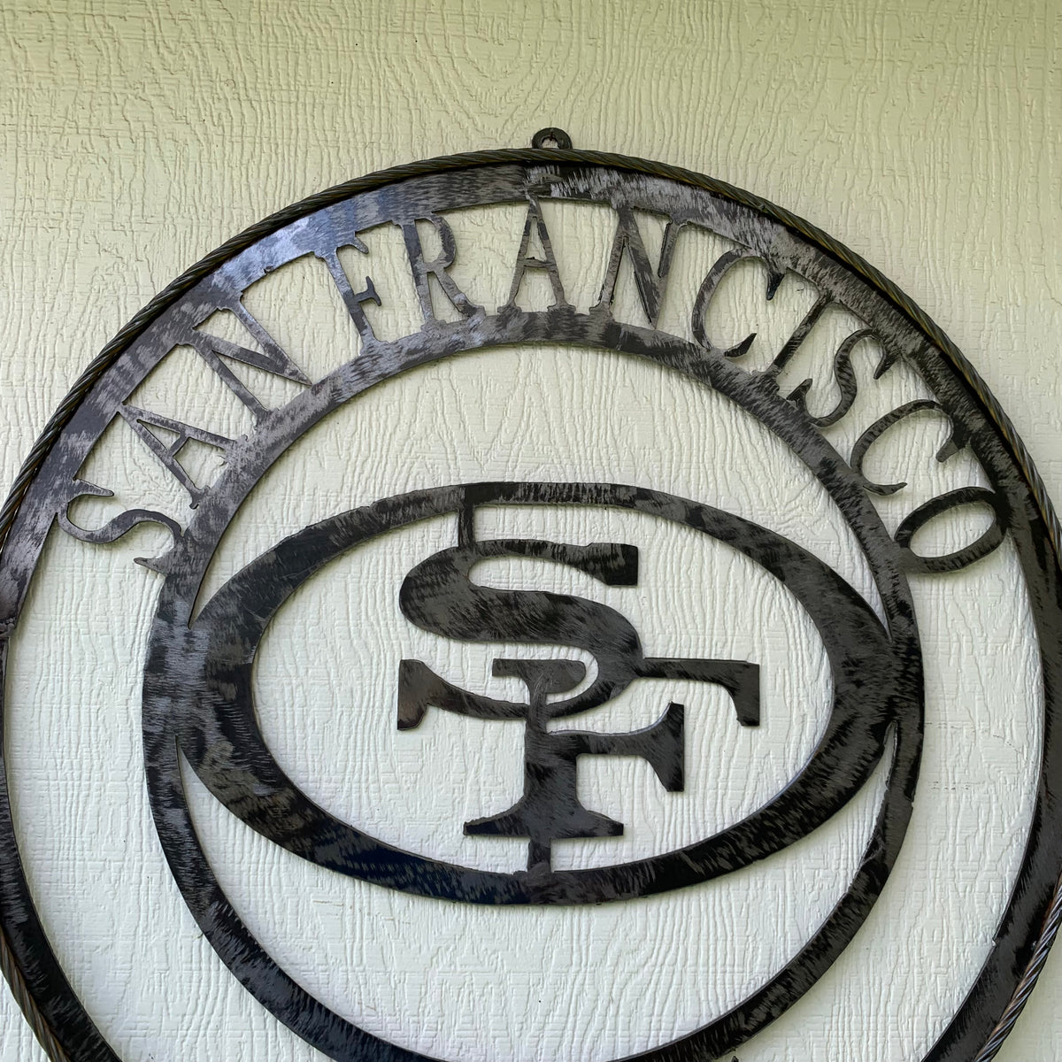 SAN FRANCISCO 49ERS METAL CUSTOM VINTAGE RAW METAL CRAFT TEAM SIGN HANDMADE 12",18",24",32",36",40",50"
