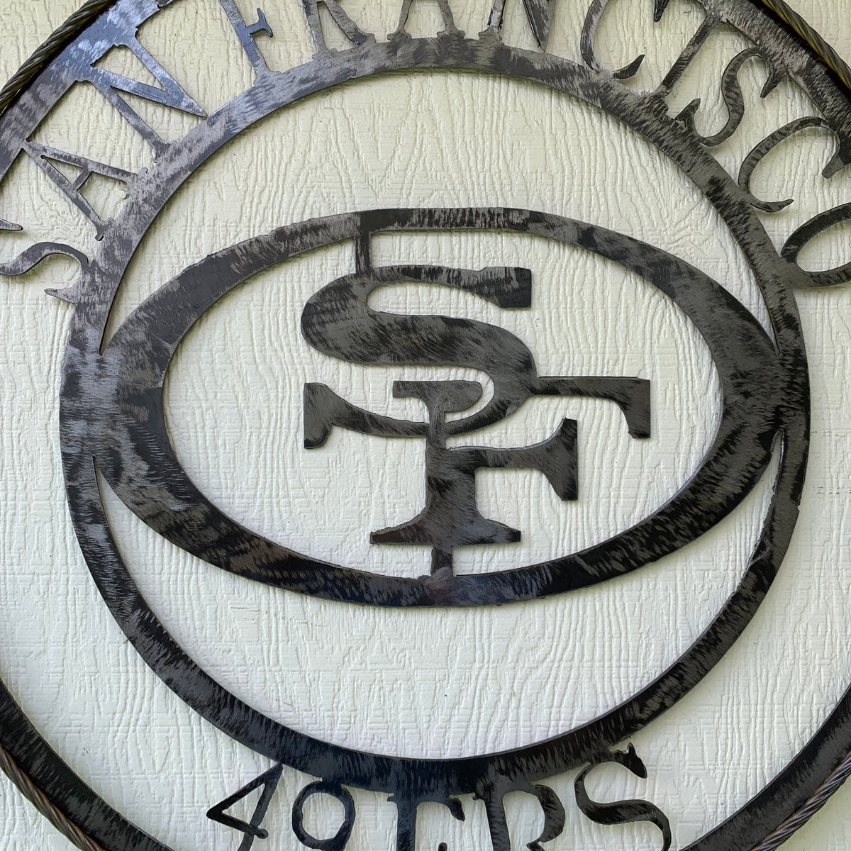 SAN FRANCISCO 49ERS METAL CUSTOM VINTAGE RAW METAL CRAFT TEAM SIGN HANDMADE 12",18",24",32",36",40",50"