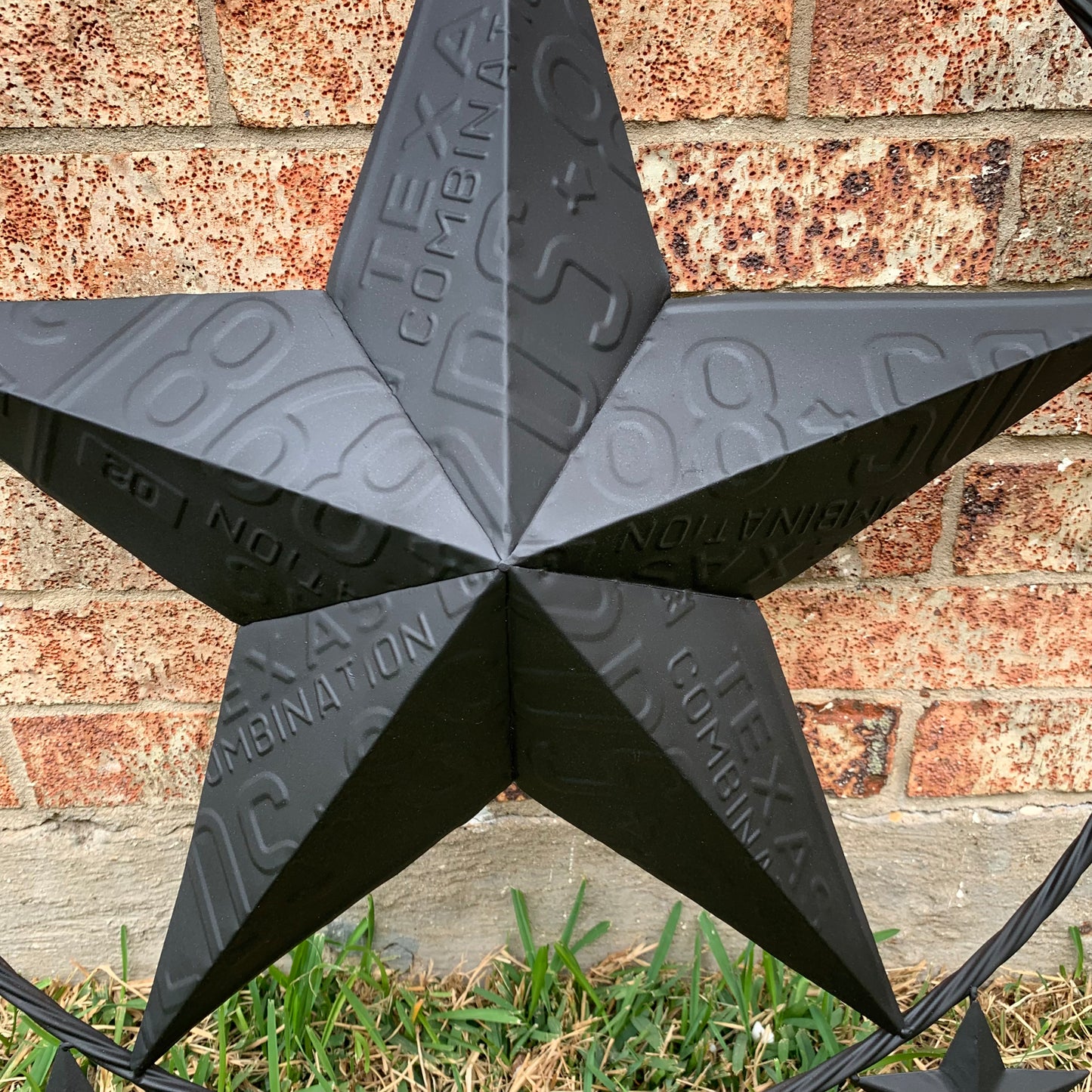 24", 32", 34", 40" TEXAS LICENSE PLATE RUSTIC BLACK BARN STAR METAL WALL WESTERN HOME DECOR RUSTIC TEXAS ART NEW