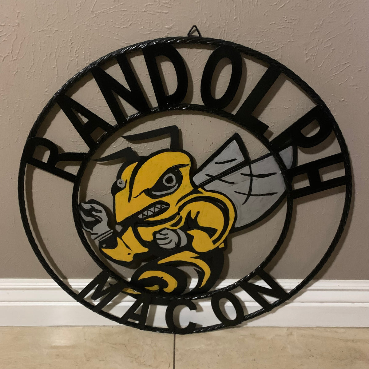 RANDOLPH MACON CUSTOM METAL VINTAGE CRAFT TEAM SIGN HANDMADE 12",18",24",32" SIZES