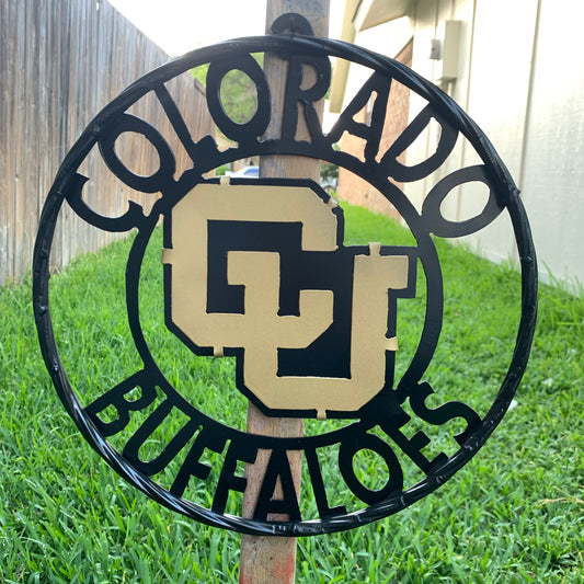 COLORADO BUFFALOES CUSTOM METAL VINTAGE CRAFT SIGN TEAM ART WESTERN HOME DECOR HANDMADE