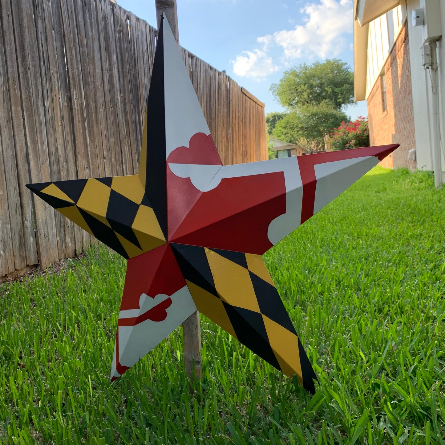 MARYLAND FLAG BARN METAL STAR WESTERN HOME DECOR HANDMADE 22",24",30",36" #EH10423