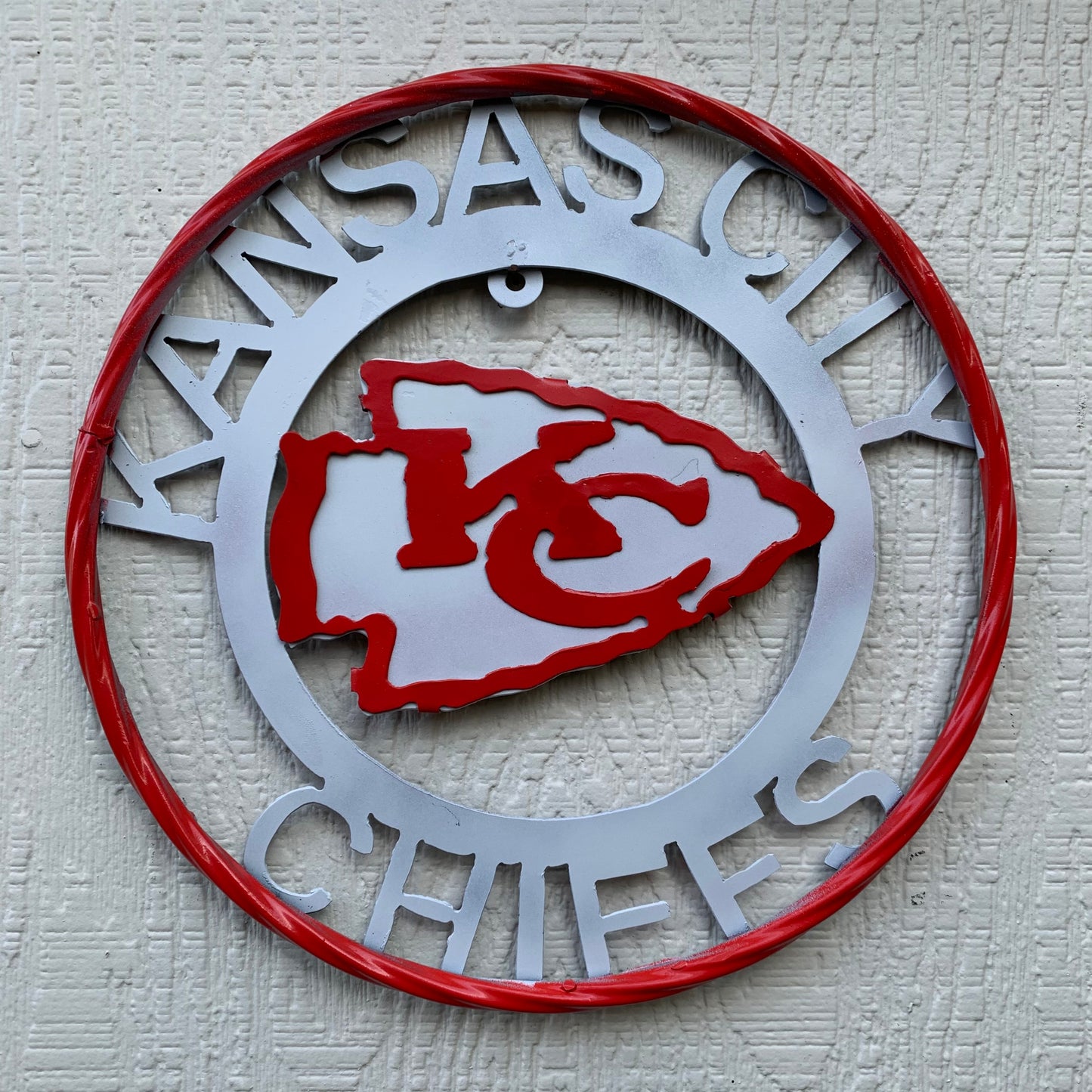 12",18",24",32",36" KANSAS CITY CHIEFS CUSTOM METAL VINTAGE CRAFT SIGN TEAM WESTERN HOME DECOR HANDMADE