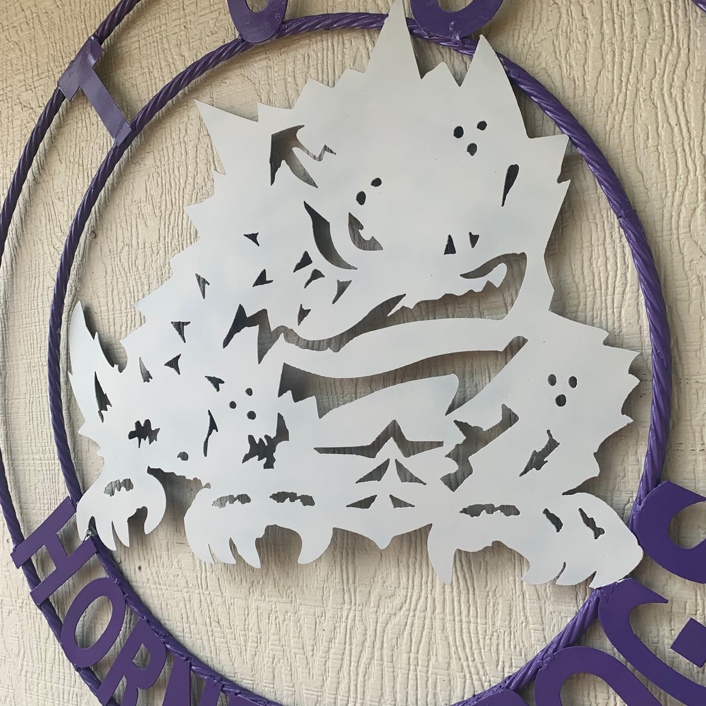 12",18",24",32",36" TCU HORNED FROGS CUSTOM METAL VINTAGE CRAFT TEAM SIGN HANDMADE