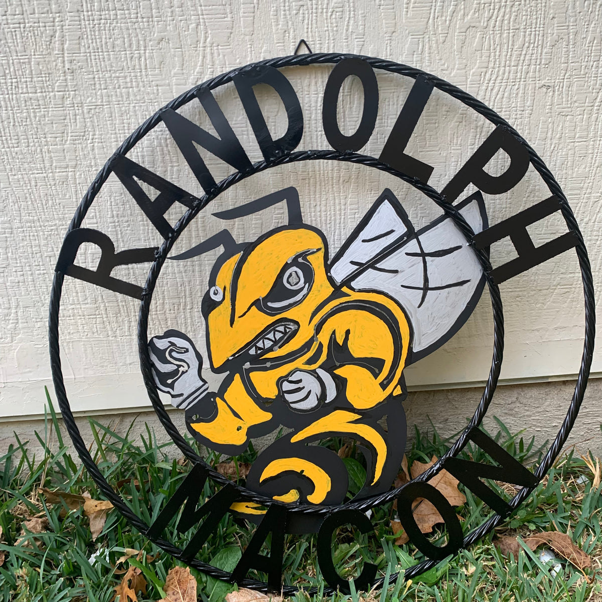 RANDOLPH MACON CUSTOM METAL VINTAGE CRAFT TEAM SIGN HANDMADE 12",18",24",32" SIZES