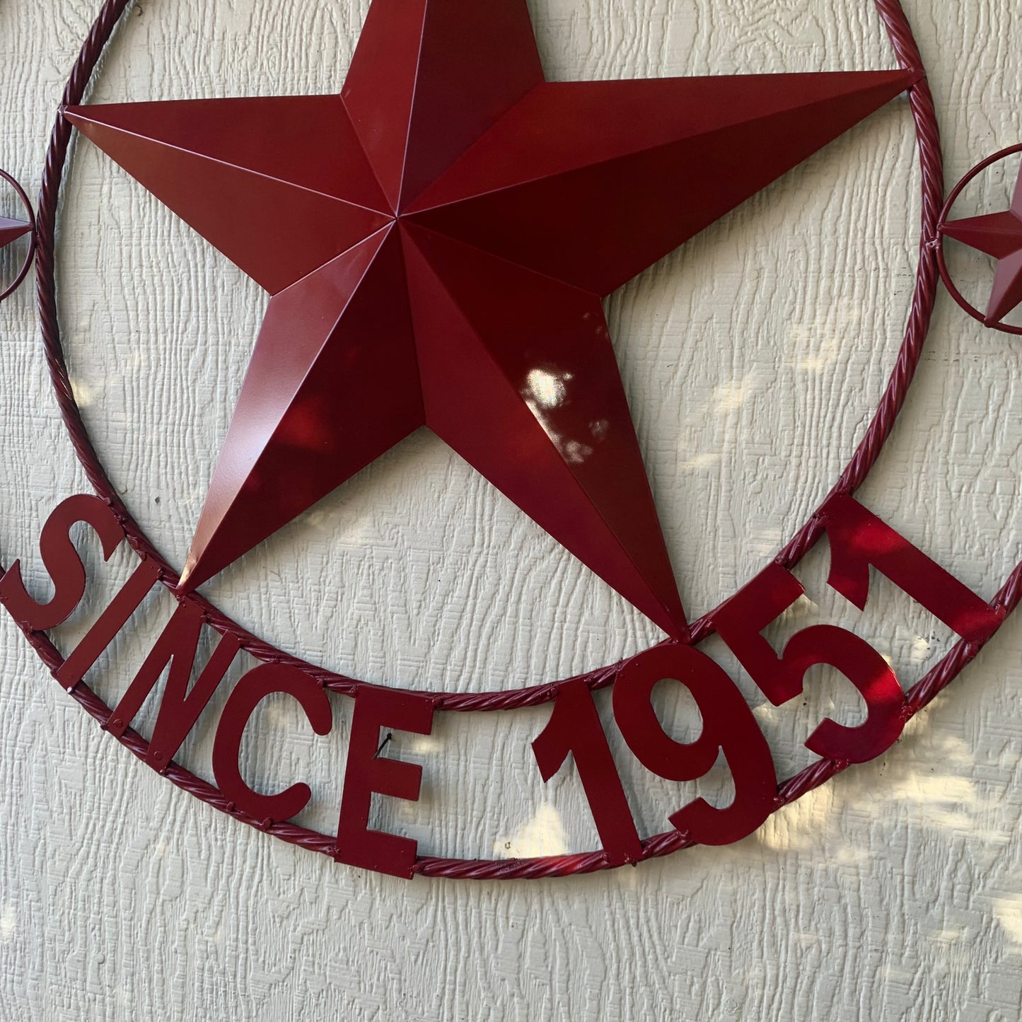RAGETH STYLE YOUR CUSTOM STAR METAL NAME RUSTIC BURGUNDY RED PHILLIPS CUSTOM 3d STAR METAL NAME BARN STAR TWISTED ROPE RING DESIGN METAL WALL ART HOME DECOR ANY SIZE
