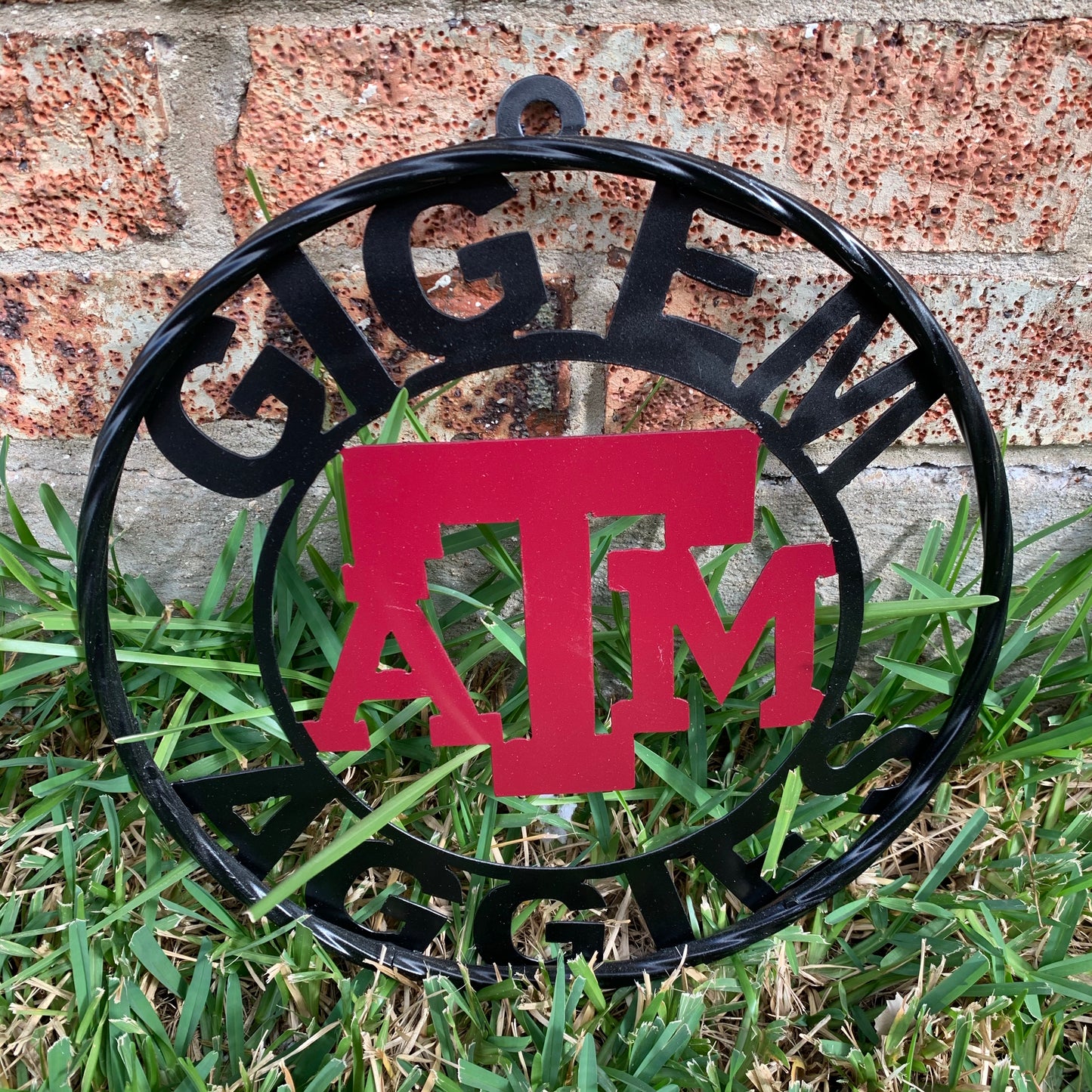 TEXAS A&M NO THUMBS GIGEM AGGIES METAL CUSTOM VINTAGE CRAFT WALL ART TEAM SIGN HANDMADE
