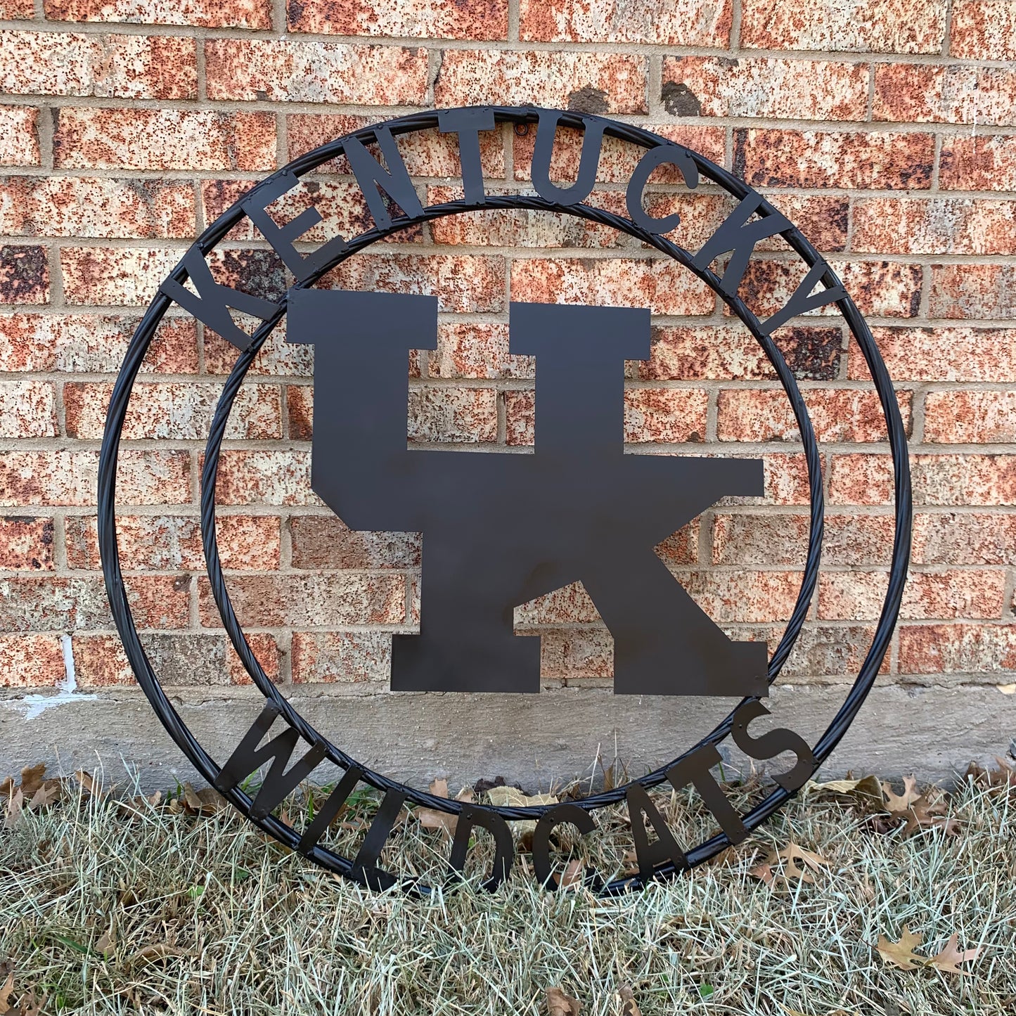 12", 18", 24", 32" KENTUCKY WILDCATS CUSTOM BLACK METAL VINTAGE CRAFT SIGN HANDMADE