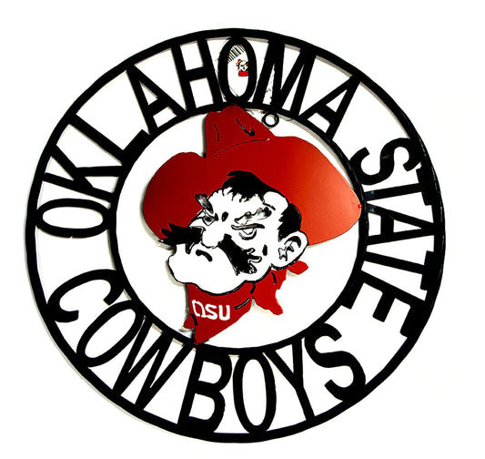 32" OSU OKLAHOMA STATE COWBOYS CUSTOM METAL VINTAGE CRAFT TEAM SIGN OFFICIAL LICENSED PRODUCT