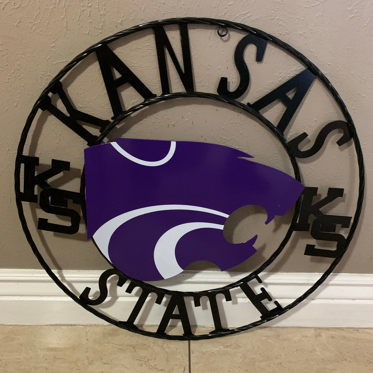 KANSAS STATE CUSTOM METAL VINTAGE CRAFT SIGN WALL ART TEAM SIGN HANDMADE #EH12127