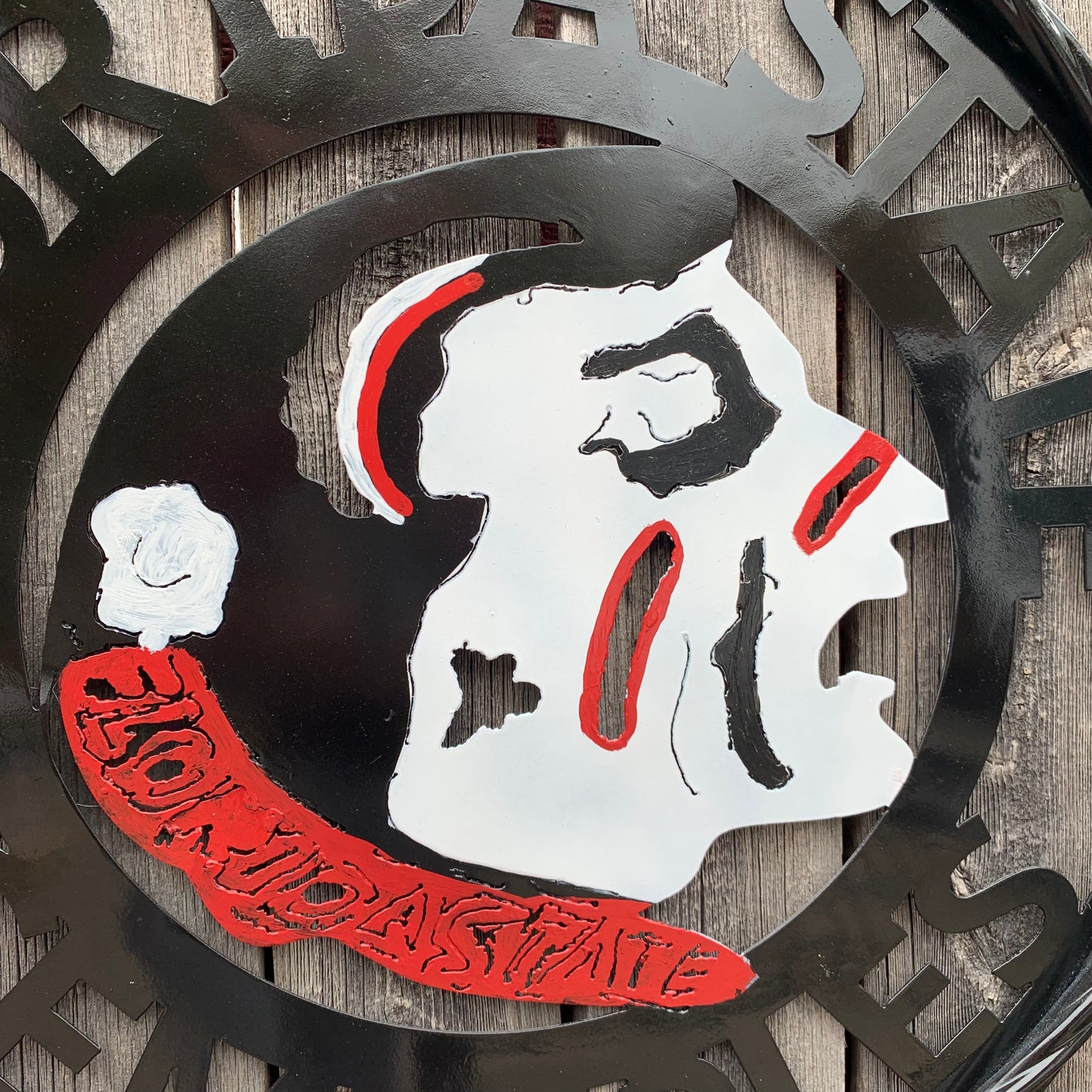 12", 18", 24", 32" FSU FLORIDA STATE SEMINOLES INDIAN LOGO METAL CUSTOM VINTAGE CRAFT TEAM SIGN