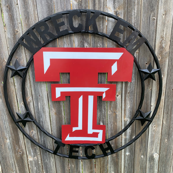 TEXAS TECH METAL COLLEGE WESTERN HOME DECOR WALL ART BRAND NEW