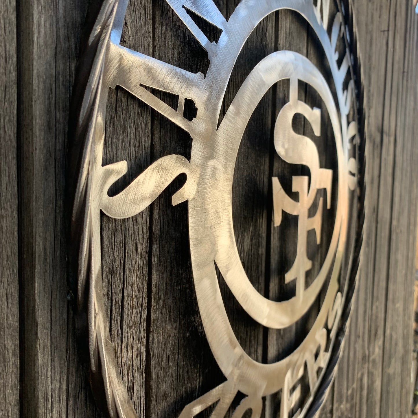 SAN FRANCISCO 49ERS METAL CUSTOM VINTAGE RAW METAL CRAFT TEAM SIGN HANDMADE 12",18",24",32",36",40",50"
