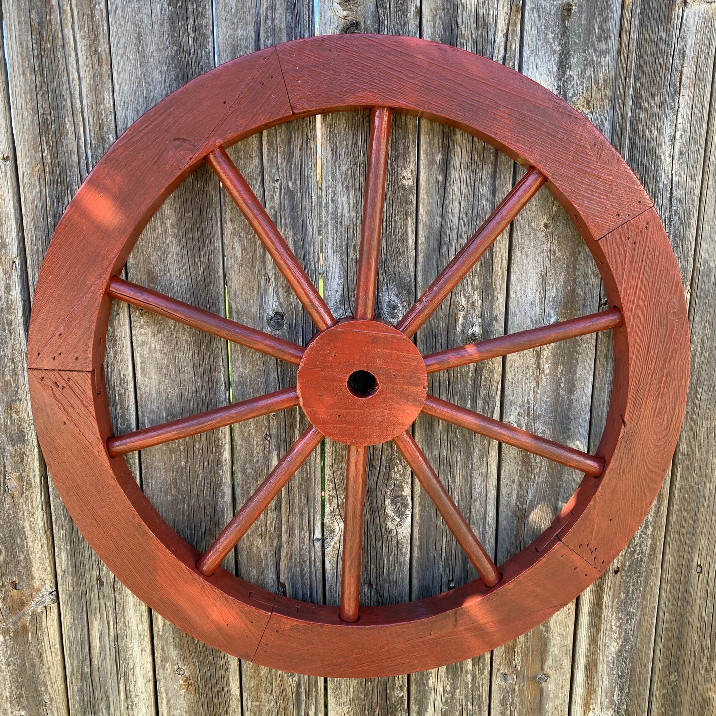 16",24",30" WAGON WHEEL BARN WHITE WOOD & MORE WESTERN HOME DECOR HANDMADE NEW #EH11189