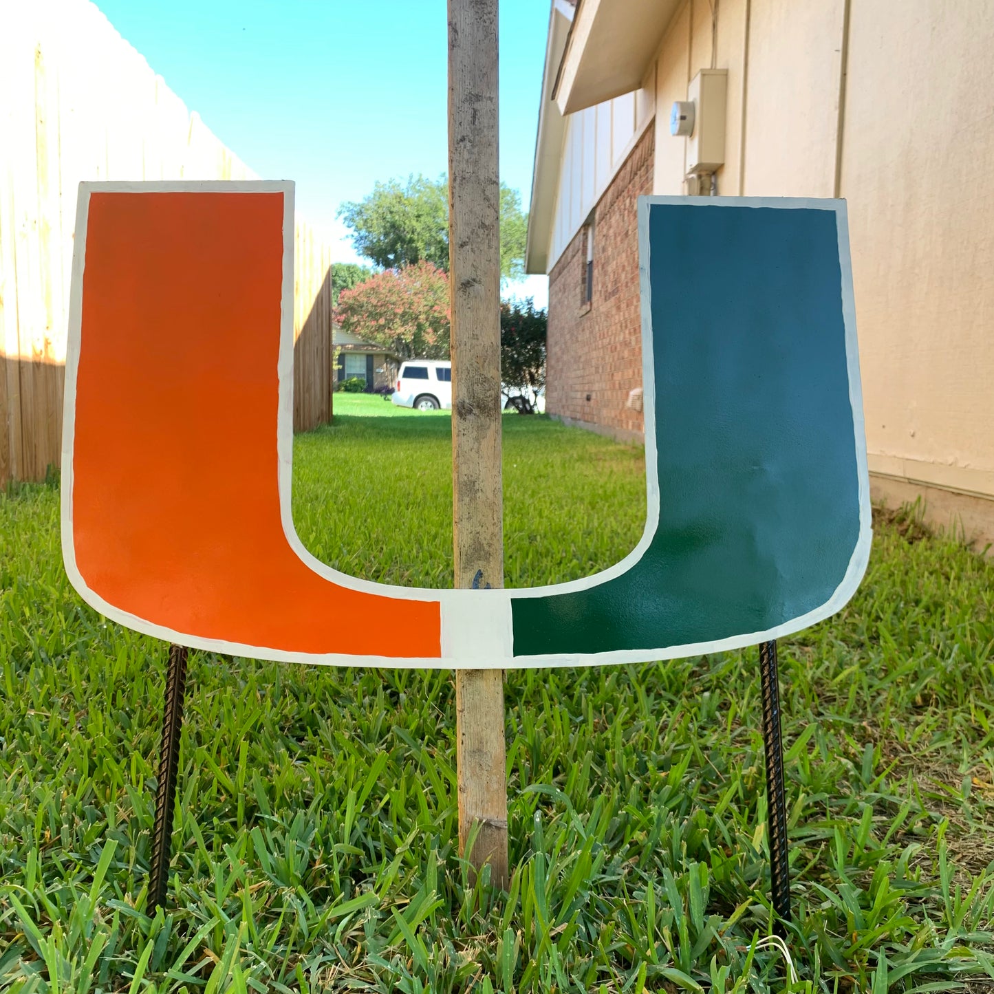 24"x15" MIAMI HURRICANES CUSTOM METAL VINTAGE CRAFT SIGN WESTERN HOME DECOR HANDMADE LASER CUT