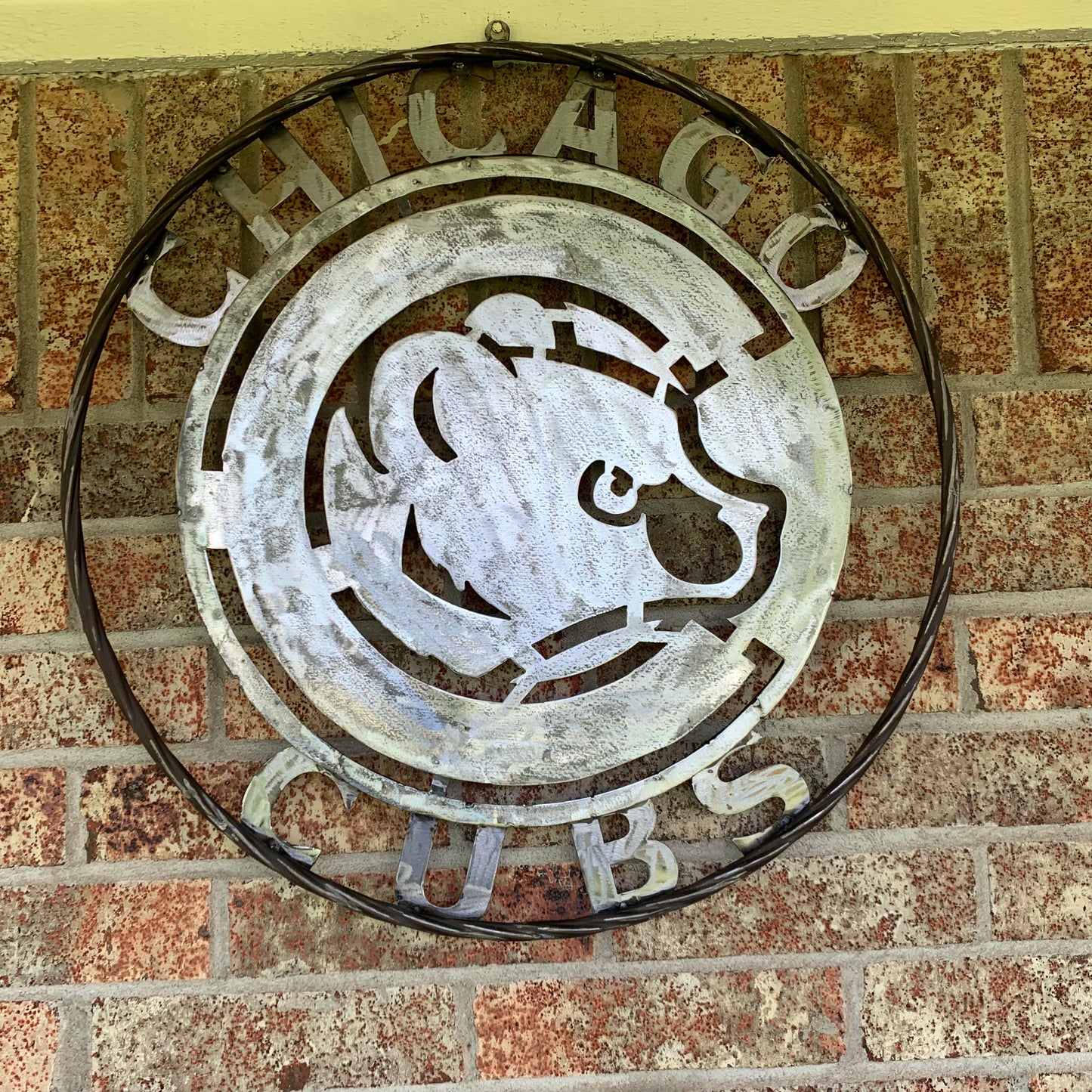 12", 18", 24", 32" CHICAGO CUBS CUSTOM RAW METAL VINTAGE CRAFT TEAM SPORTS SIGN HANDMADE