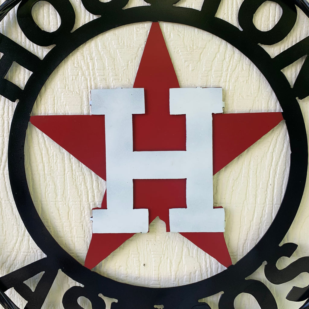 Houston Astros World Series Champions 3D Metal Artwork – Hex Head Art