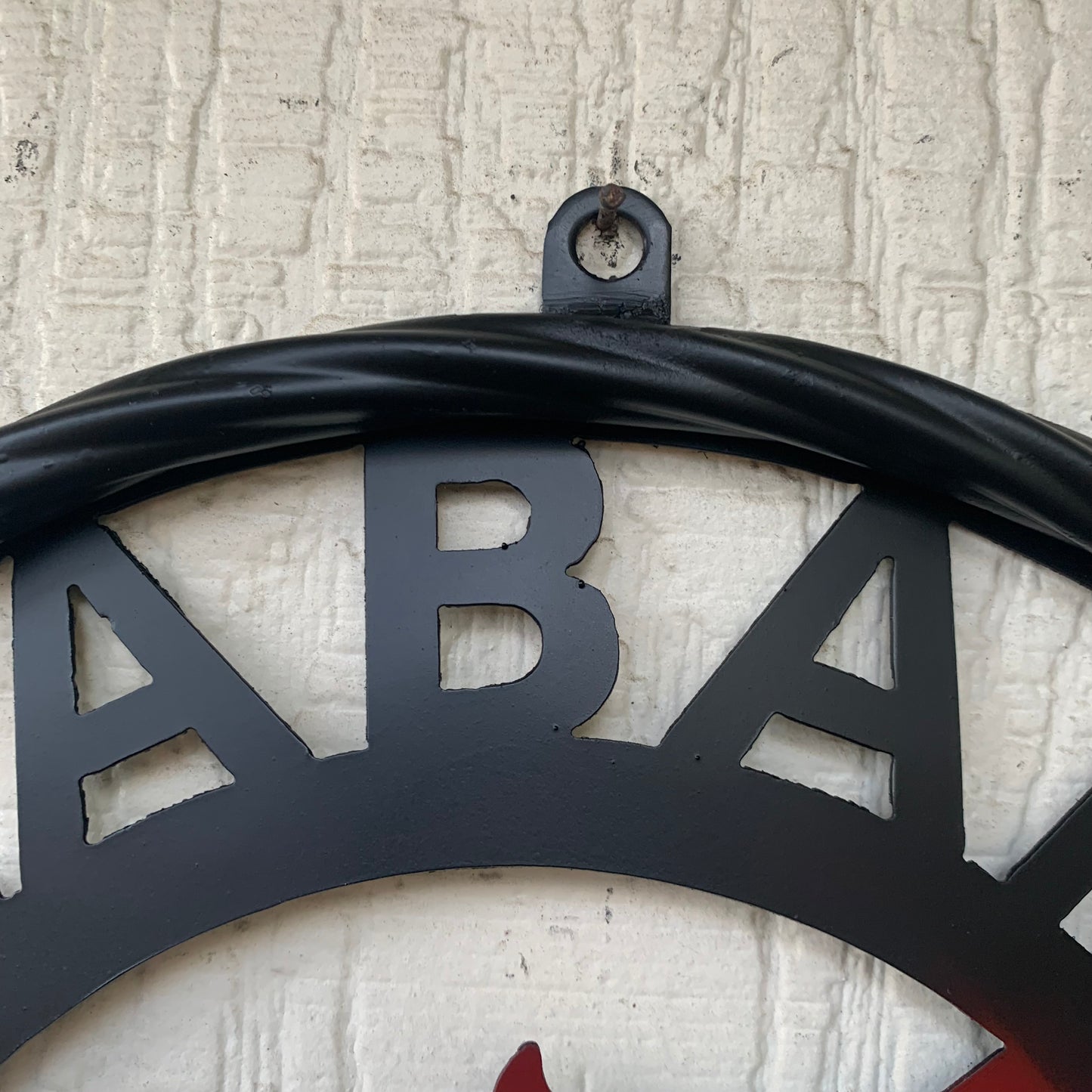 ALABAMA WELCOME RED & BLACK CUSTOM METAL VINTAGE SIGN TEAM HANDMADE