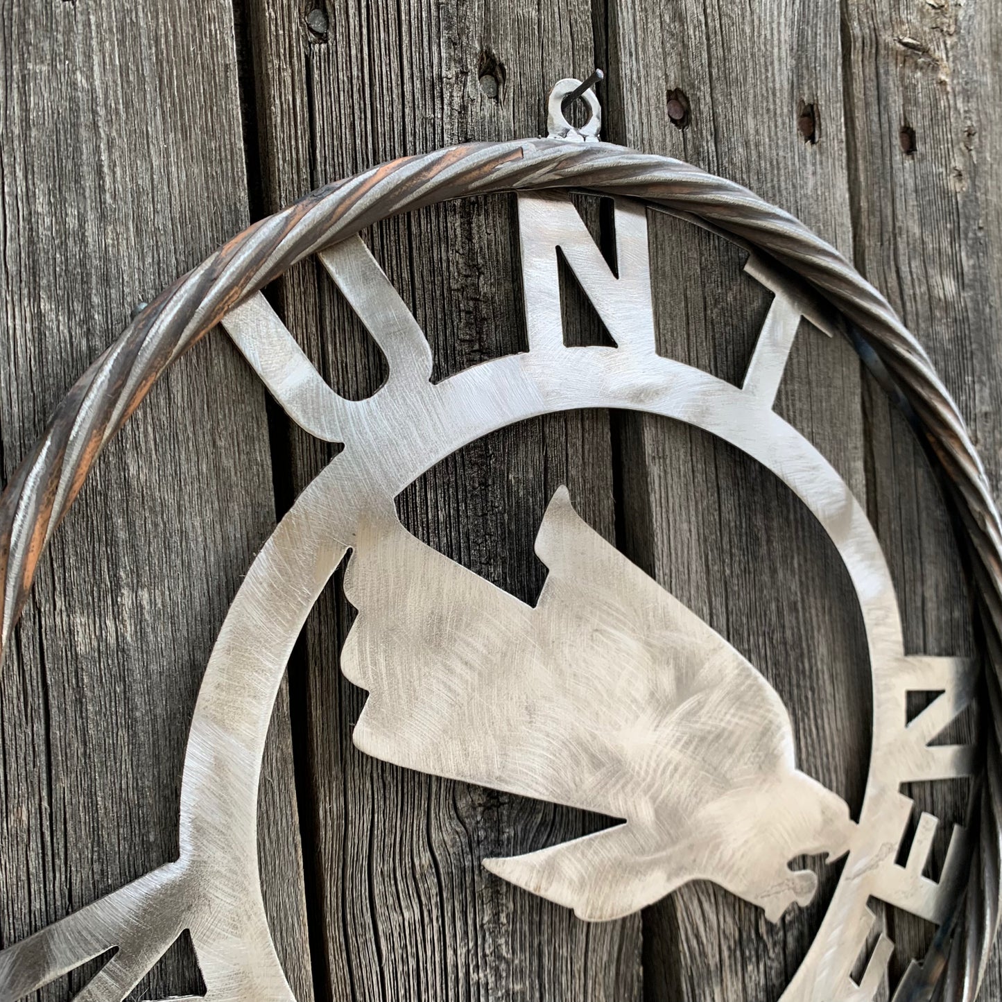 12", 18", 24", 32" UNT MEAN GREEN RAW METAL CUSTOM VINTAGE CRAFT WALL ART TEAM SIGN HANDMADE