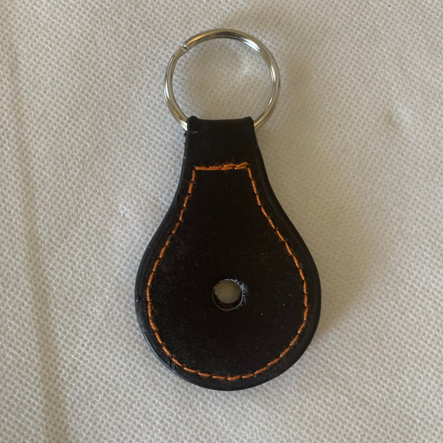 #EH80007 BLACK LEATHER KEYFOB KEYCHAIN WESTERN FASHION ART NEW--FREE SHIPPING