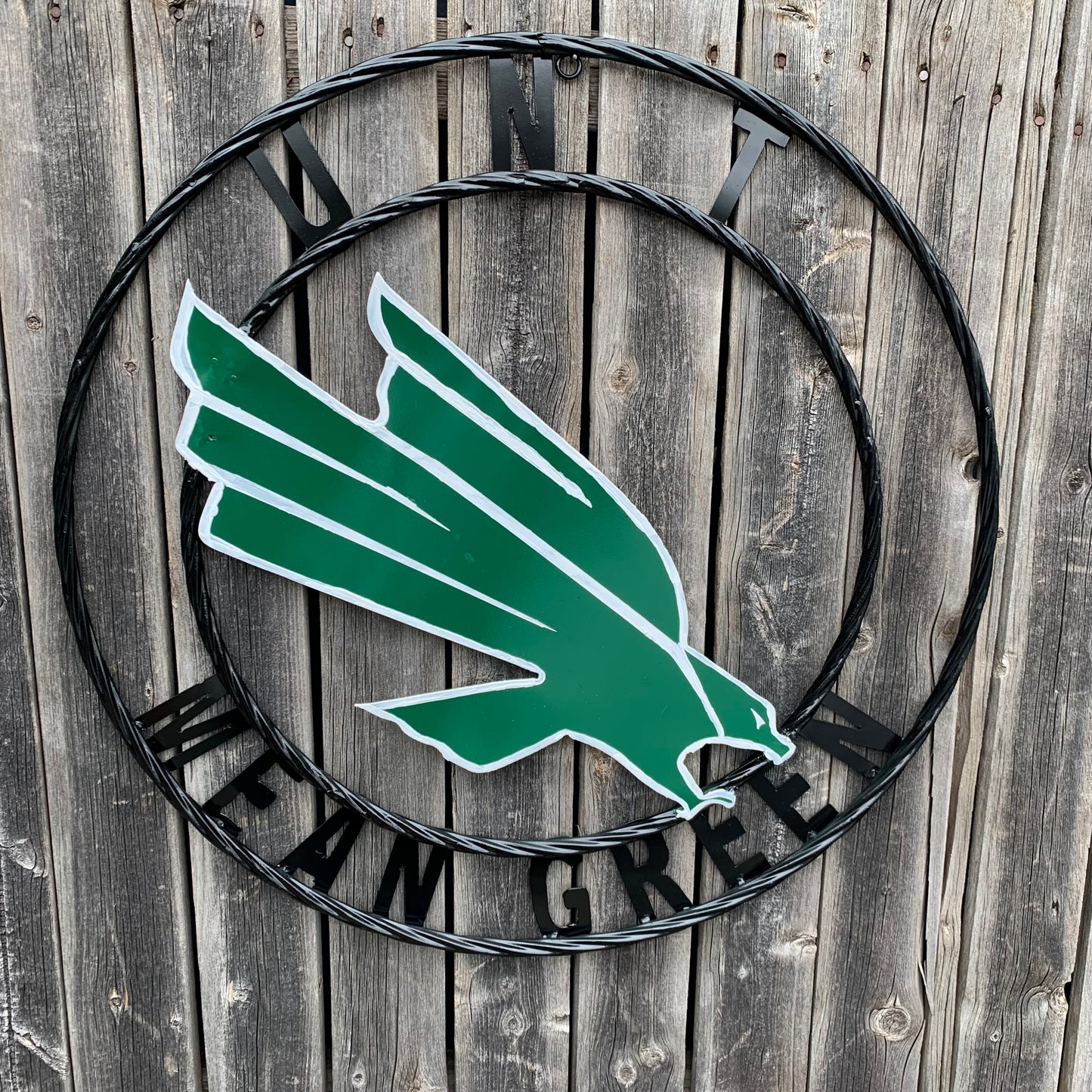12",18",24",32",36" UNT MEAN GREEN CUSTOM METAL VINTAGE CRAFT SIGN TEAM HANDMADE