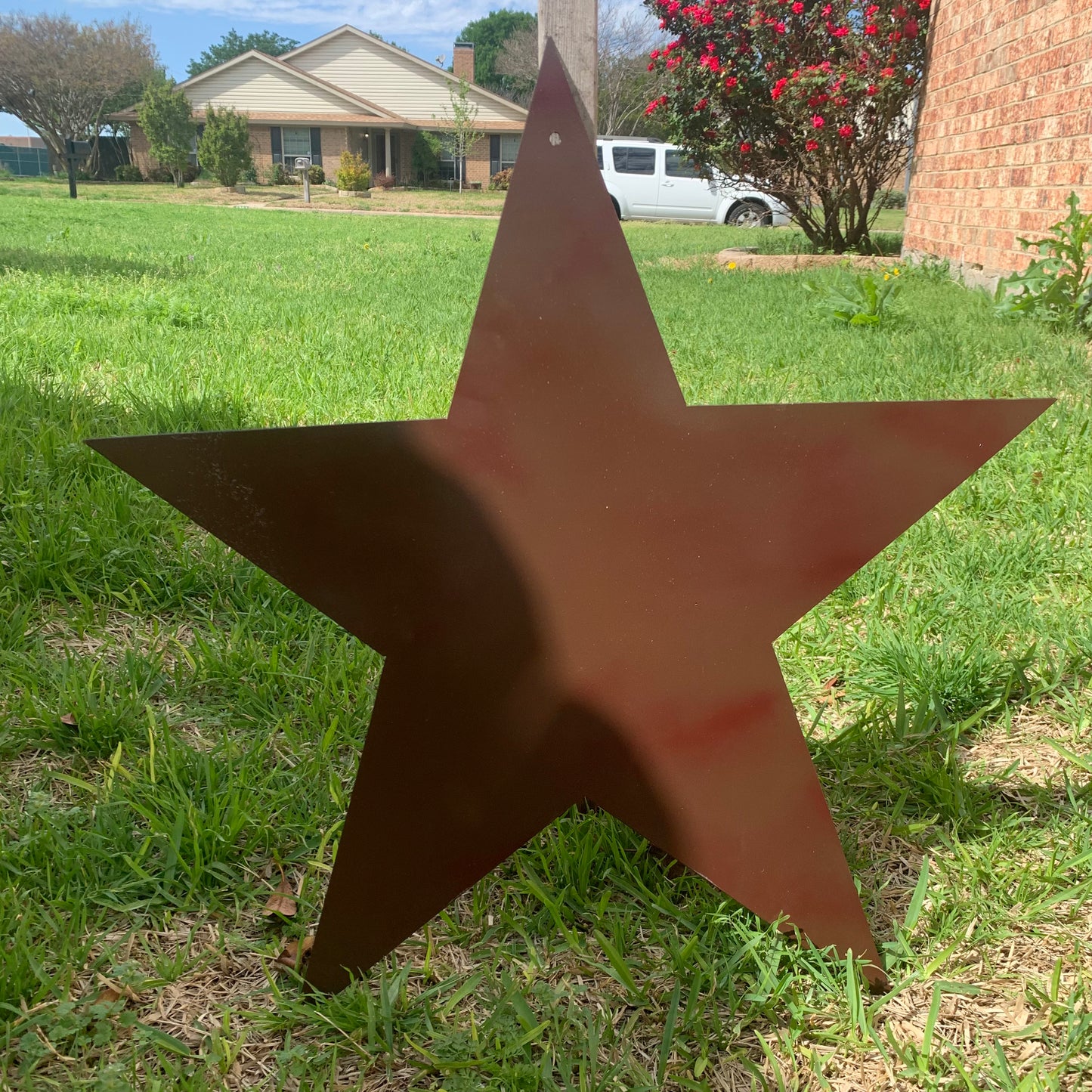 2D FLAT STAR BARN PLAIN LASERCUT METAL BROWN STAR ART WESTERN HOME DECOR HANDMADE #EH12822