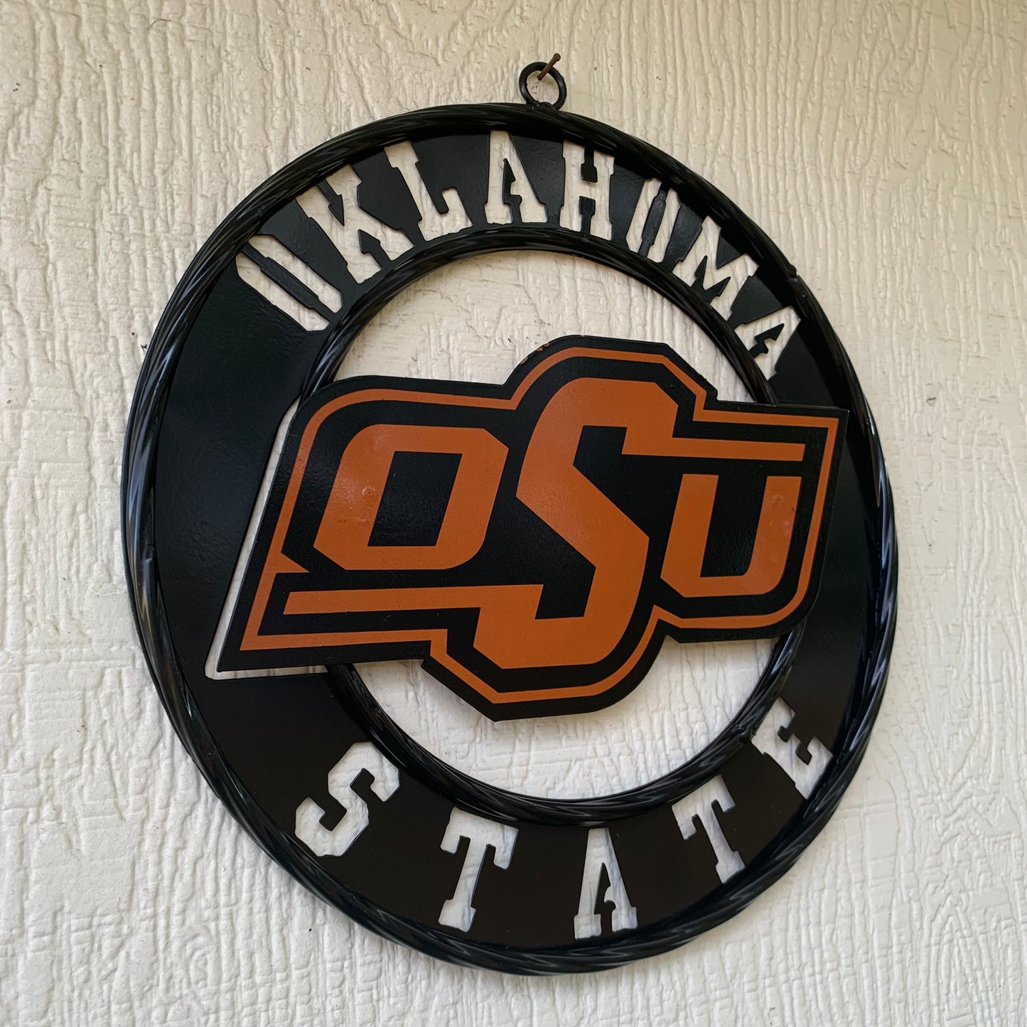 12" OSU OKLAHOMA STATE COWBOYS CUSTOM METAL VINTAGE CRAFT SIGN WESTERN HOME DECOR HANDMADE
