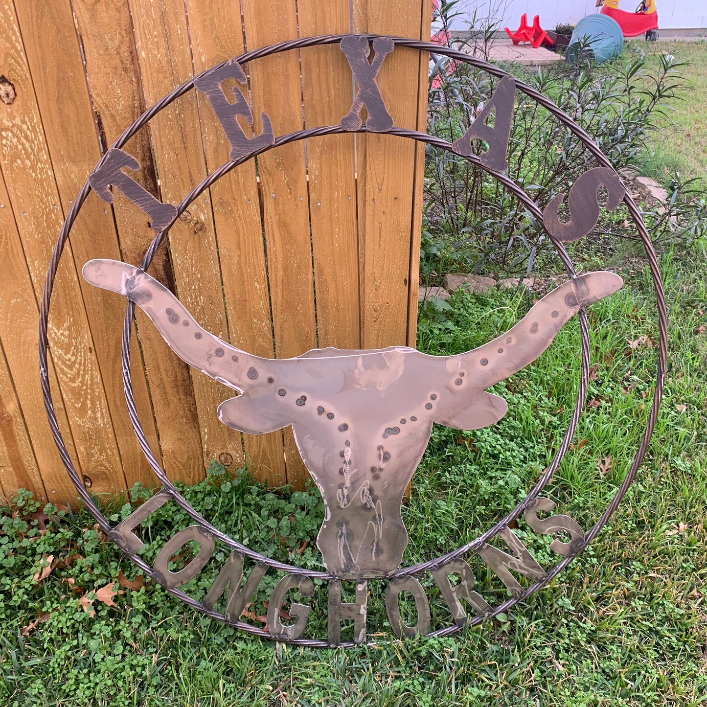 50" TEXAS LONGHORNS LARGE CUSTOM RAW METAL VINTAGE CRAFT SIGN TEAM ART UNPAINTED WESTERN HOME DECOR HANDMADE STEEL #EH12570