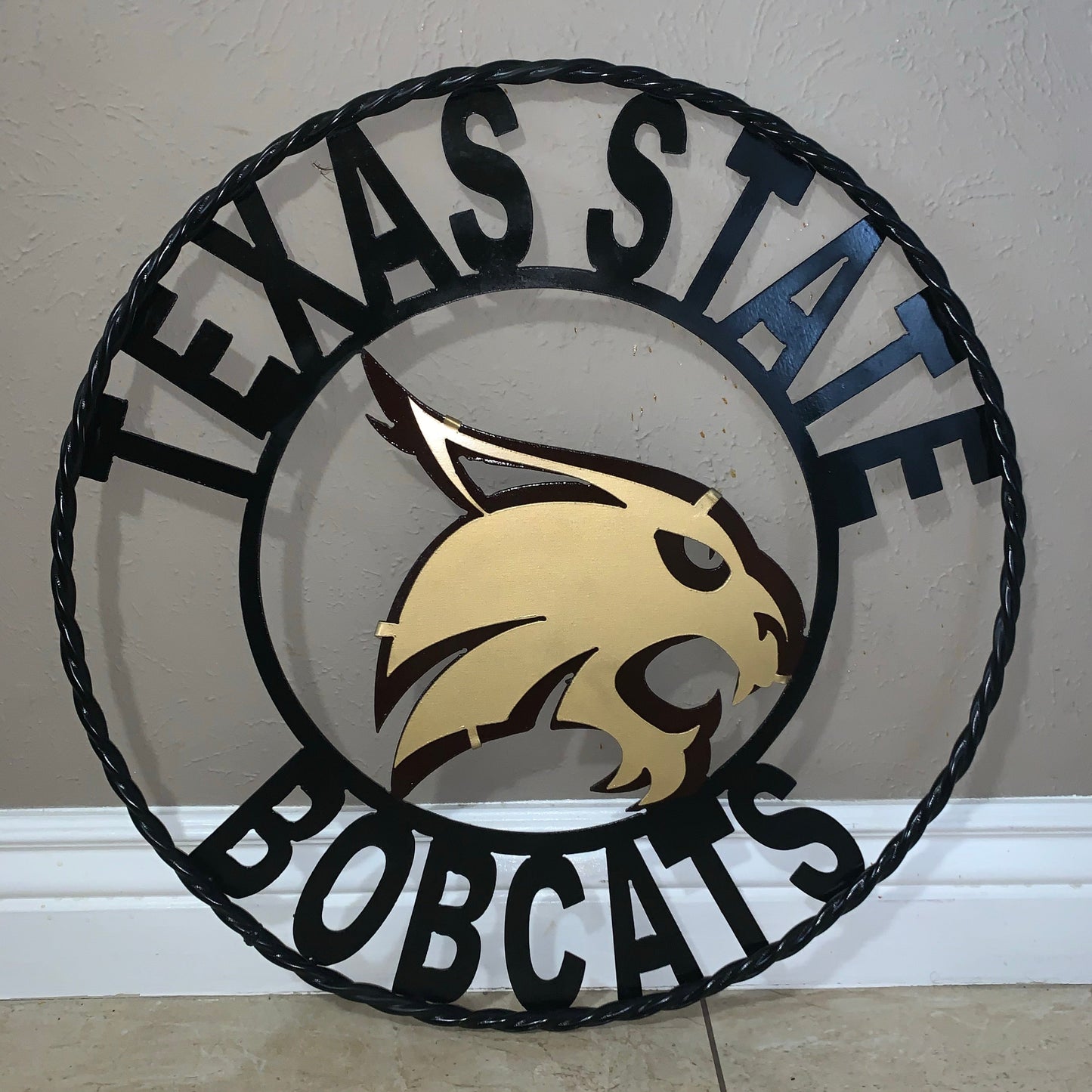 12",18",24",32",36" TEXAS STATE BOBCATS CUSTOM METAL VINTAGE CRAFT SIGN TEAM WESTERN HOME DECOR HANDMADE