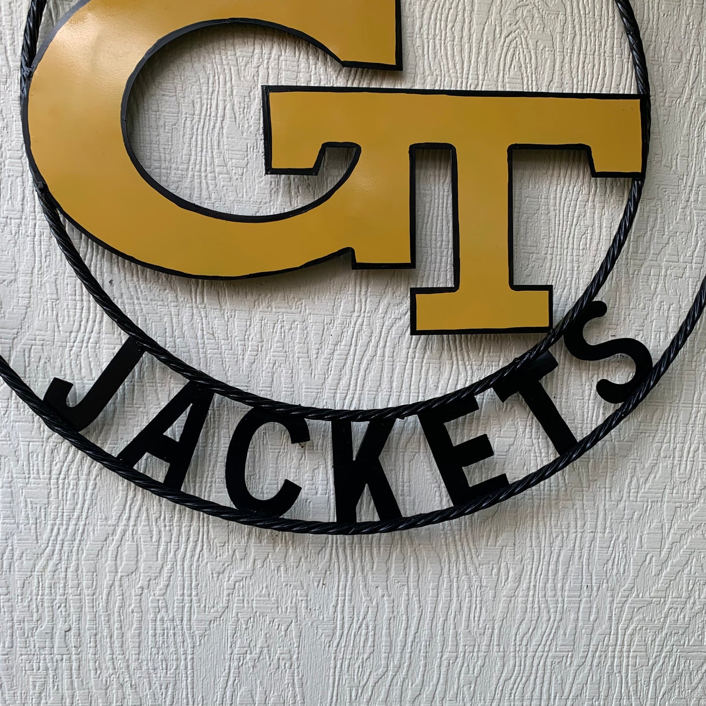 GEORGIA TECH YELLOW JACKETS CUSTOM METAL VINTAGE CRAFT SIGN TEAM WALL ART WESTERN HOME DECOR HANDMADE 12",18",24",32",36"