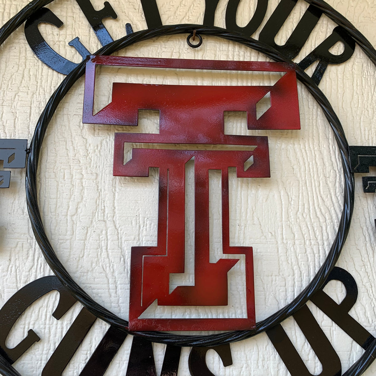 12", 18", 24", 32" GET YOUR GUNS UP TEXAS TECH CUSTOM METAL VINTAGE CRAFT TEAM SIGN