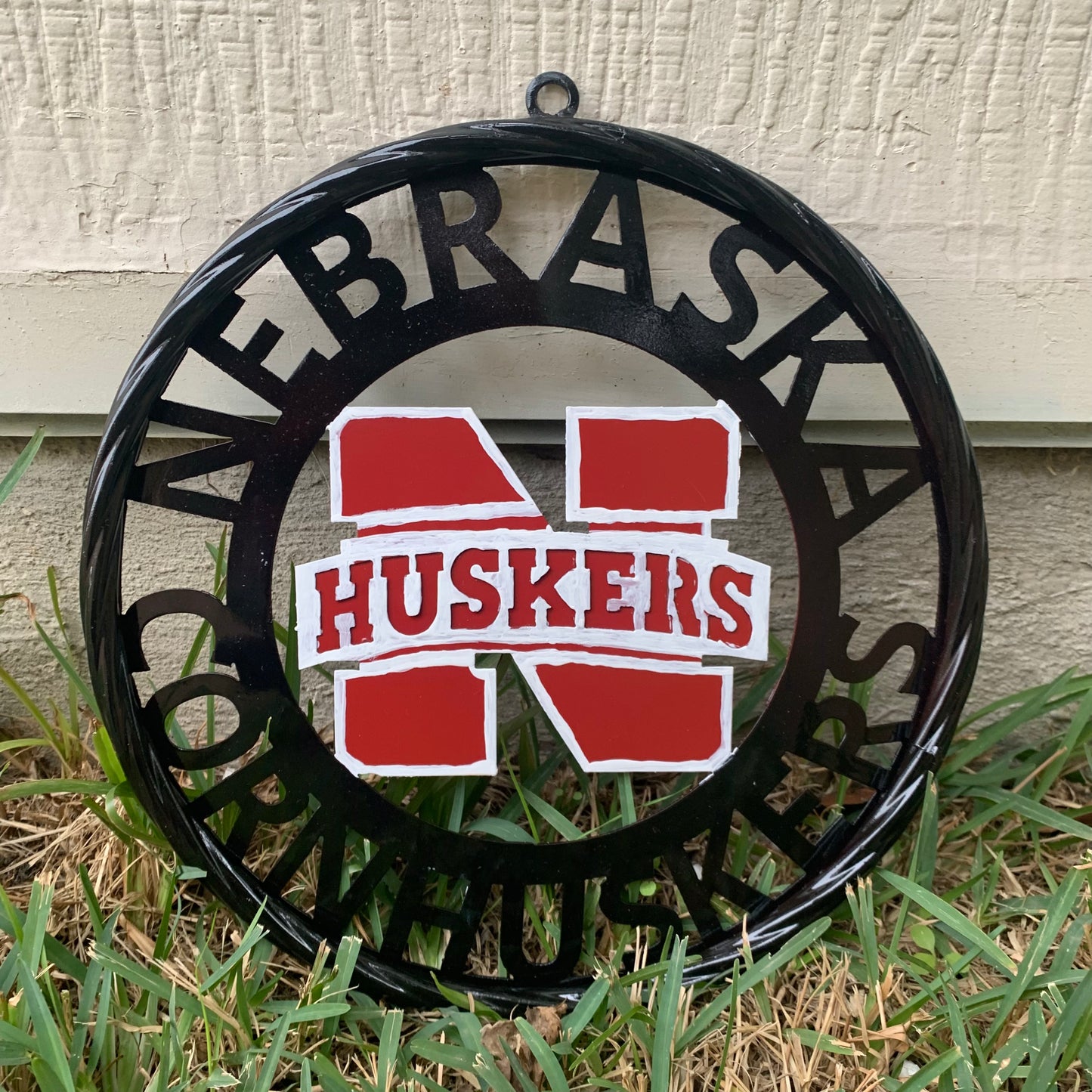 NEBRASKA HUSKERS METAL CUSTOM VINTAGE CRAFT TEAM SIGN WESTERN HOME DECOR HANDMADE 12",18",24",36"