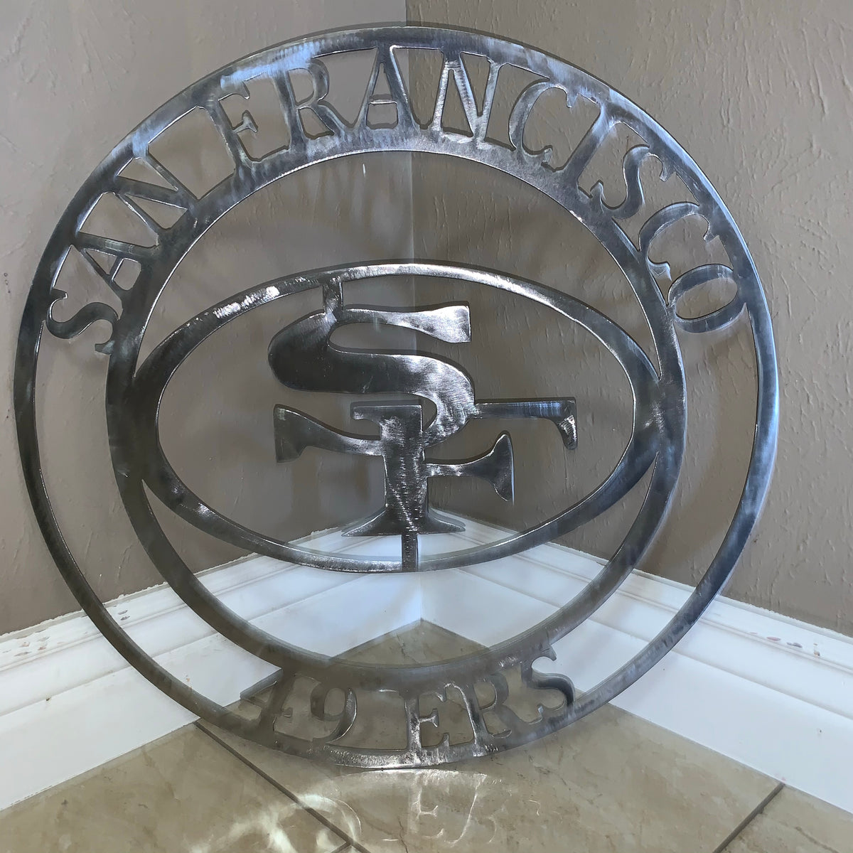 SAN FRANCISCO 49ERS METAL CUSTOM VINTAGE RAW METAL CRAFT TEAM SIGN HANDMADE 12",18",24",32",36",40",50"
