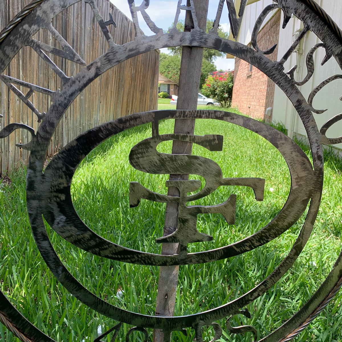 SAN FRANCISCO 49ERS METAL CUSTOM VINTAGE RAW METAL CRAFT TEAM SIGN HANDMADE 12",18",24",32",36",40",50"