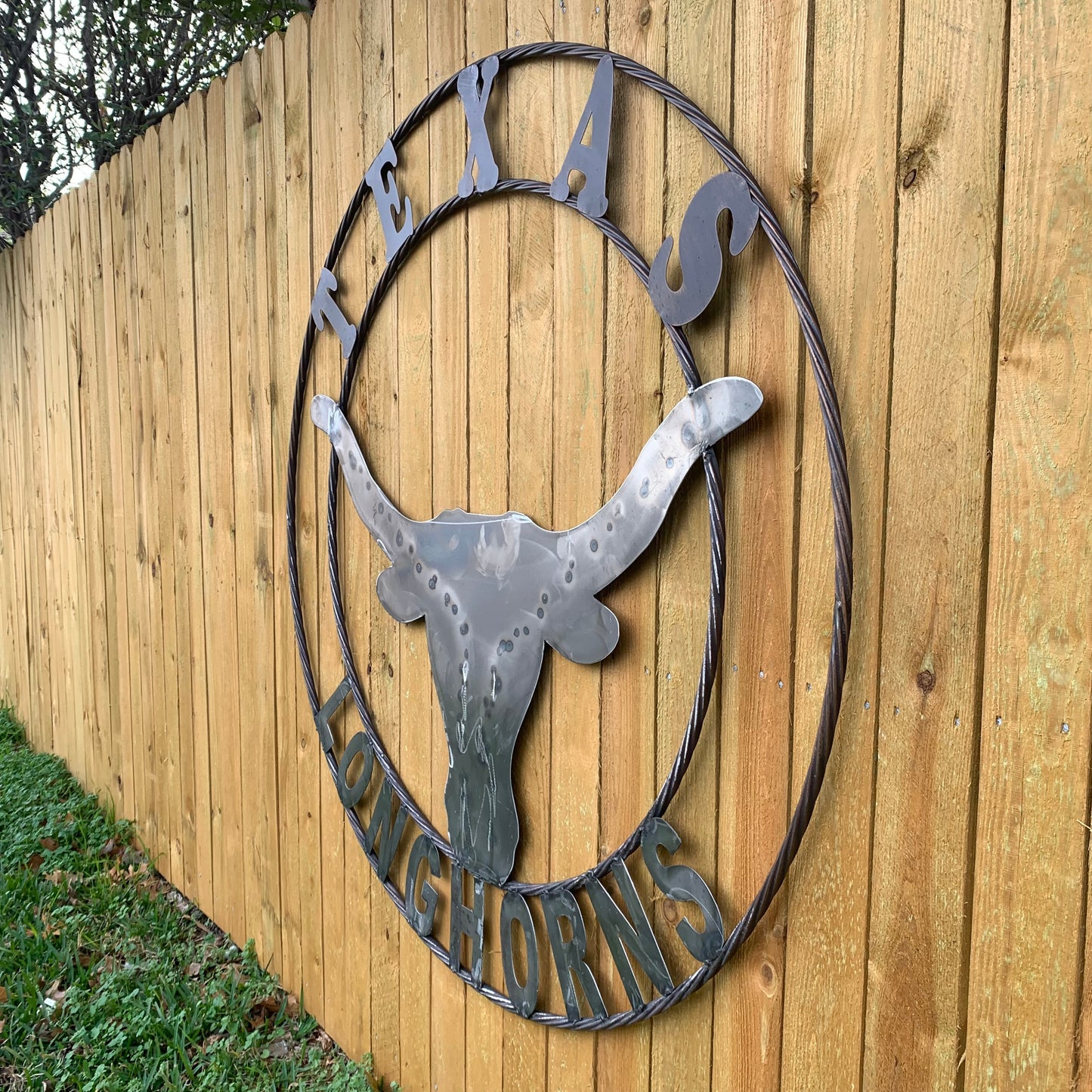 50" TEXAS LONGHORNS LARGE CUSTOM RAW METAL VINTAGE CRAFT SIGN TEAM ART UNPAINTED WESTERN HOME DECOR HANDMADE STEEL #EH12570
