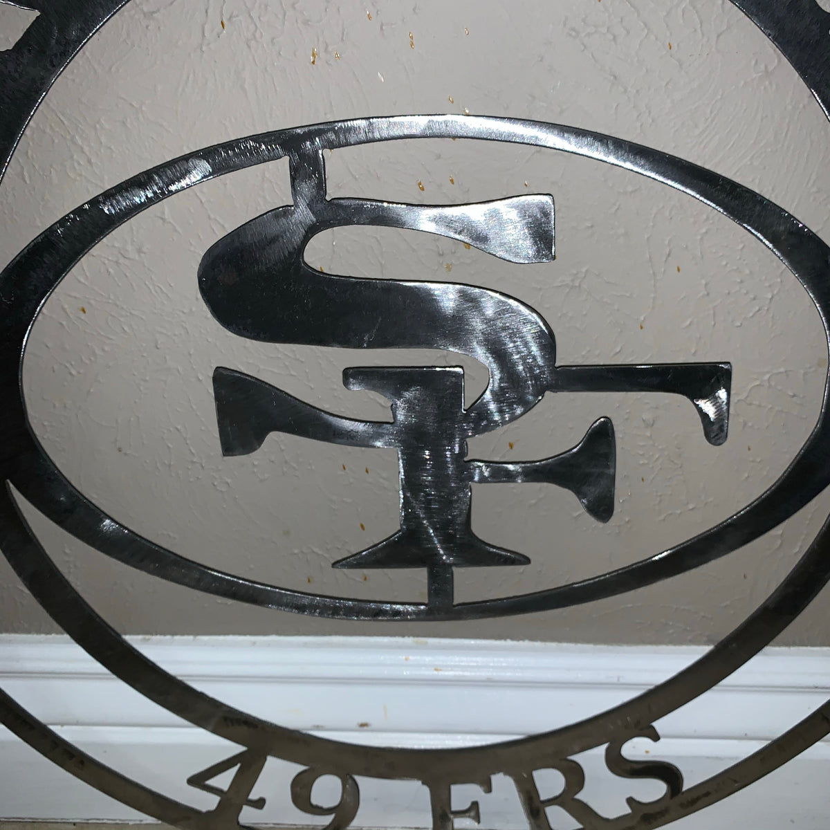 SAN FRANCISCO 49ERS METAL CUSTOM VINTAGE RAW METAL CRAFT TEAM SIGN HANDMADE 12",18",24",32",36",40",50"