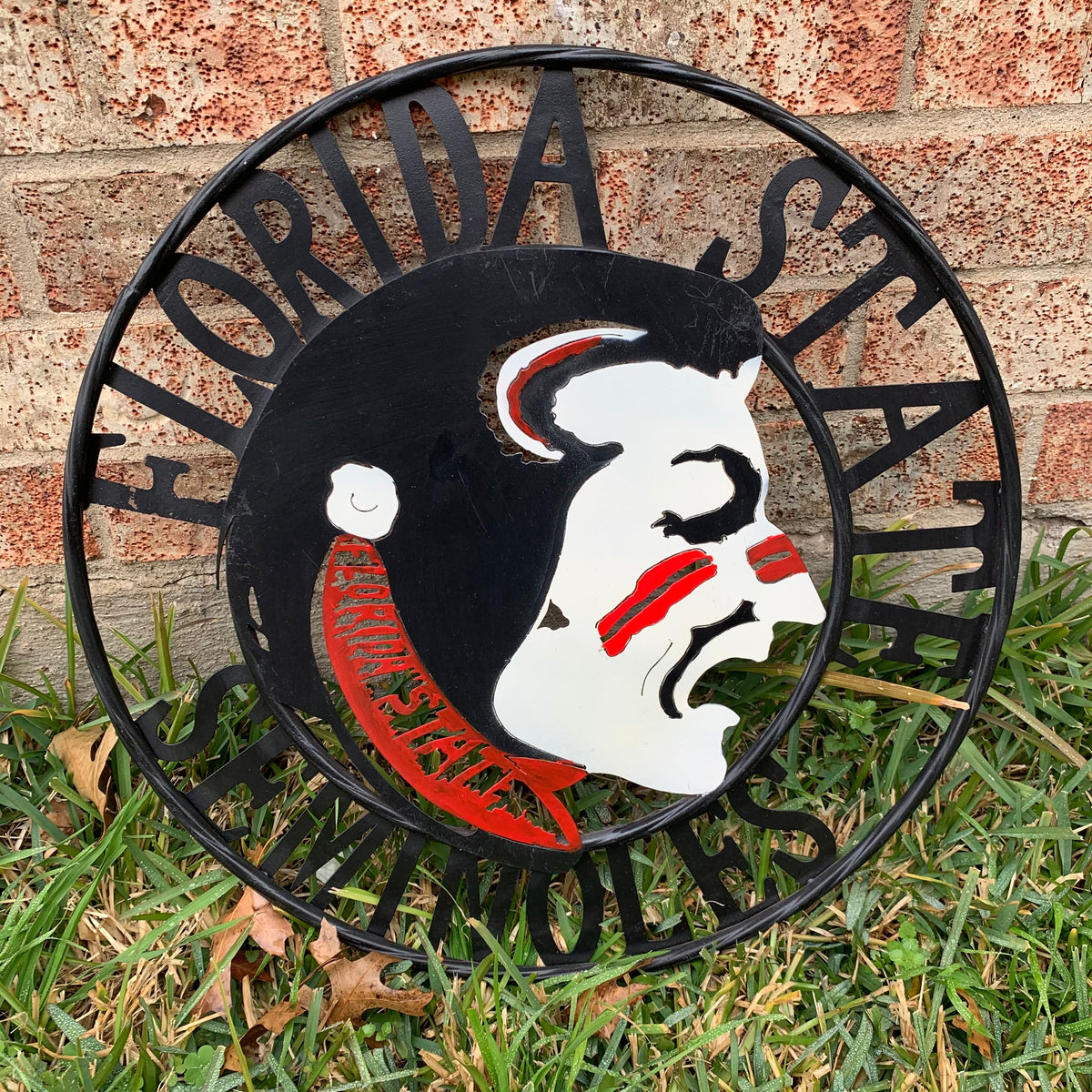 12", 18", 24", 32" FSU FLORIDA STATE SEMINOLES INDIAN LOGO METAL CUSTOM VINTAGE CRAFT TEAM SIGN