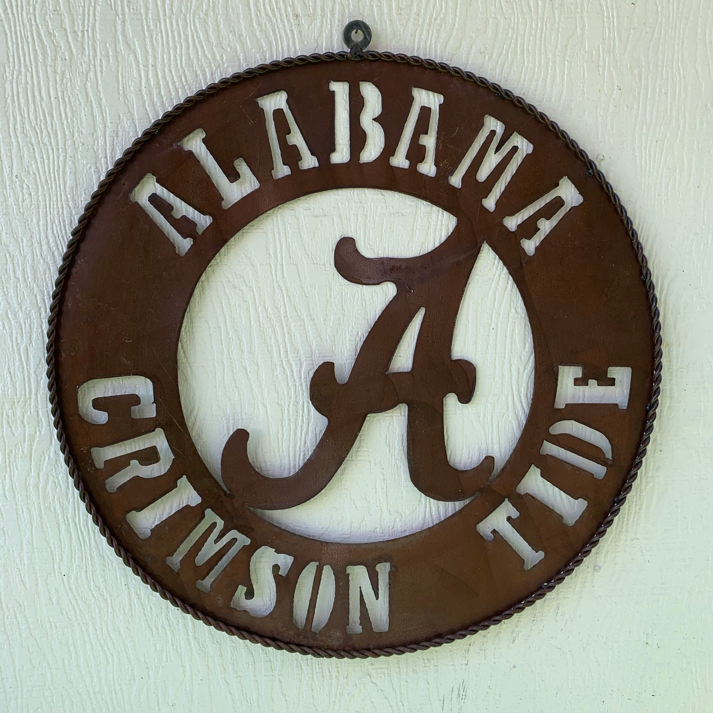 ALABAMA CRIMSON TIDE WIDE BAND RING CUSTOM METAL VINTAGE CRAFT TEAM SIGN HANDMADE
