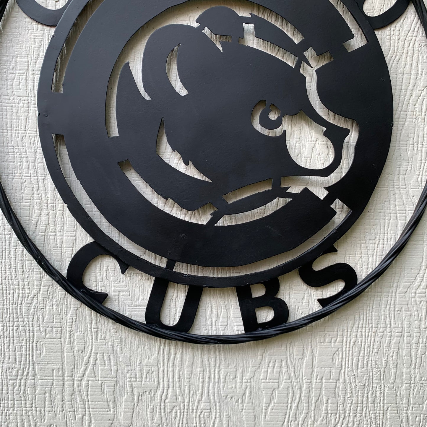 12", 18", 24", 32" CHICAGO CUBS CUSTOM BLACK & RAW METAL VINTAGE CRAFT TEAM SPORTS SIGN HANDMADE