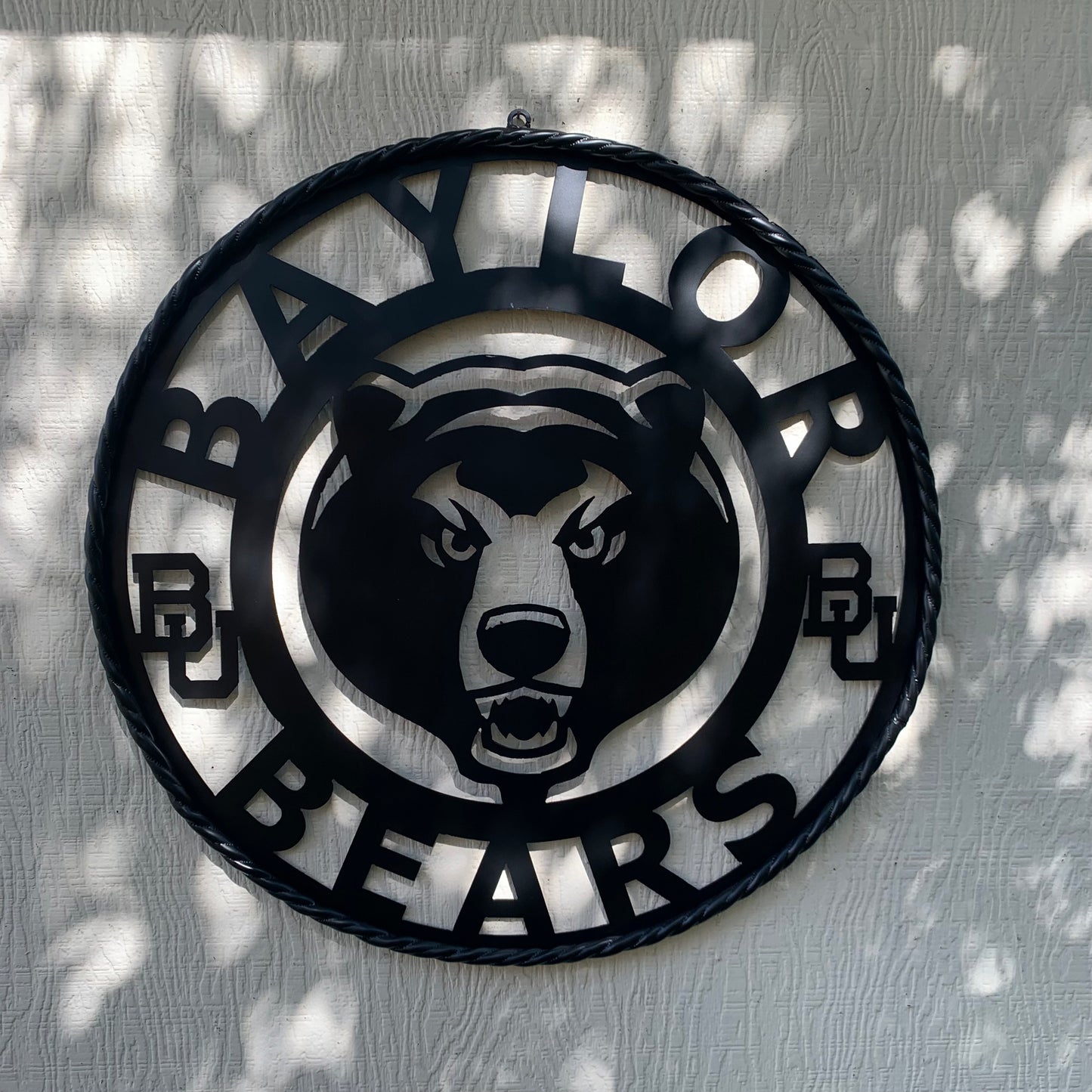 12", 18", 24", 32" BAYLOR BEARS ALL BLACK CUSTOM METAL VINTAGE TEAM SIGN WALL ART WESTERN HOME DECOR