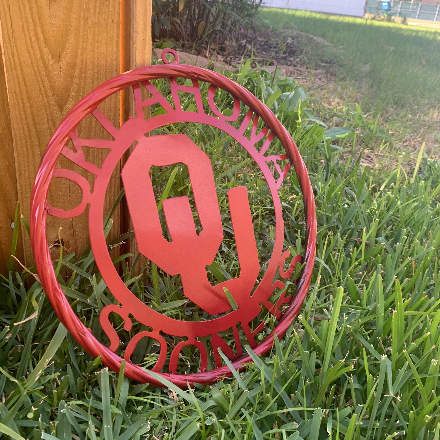 OU OKLAHOMA SOONERS RUSTIC RED METAL CUSTOM VINTAGE CRAFT WALL ART TEAM SIGN HANDMADE 12", 18", 24", 32"