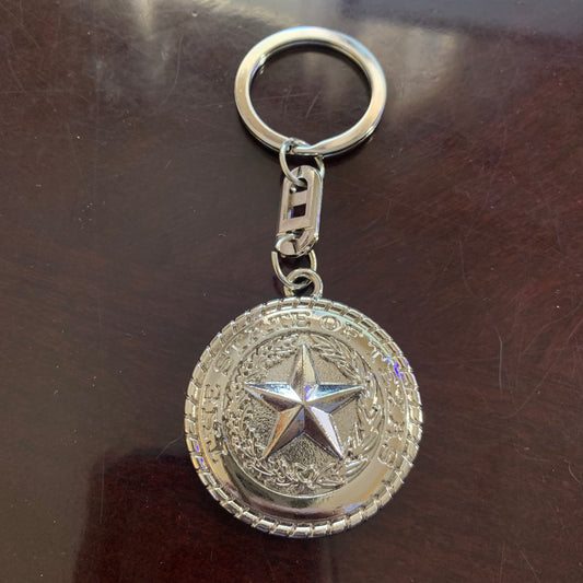 LG LONESTAR KEYCHAIN STAR METAL WESTERN FASHION STYLE ART NEW