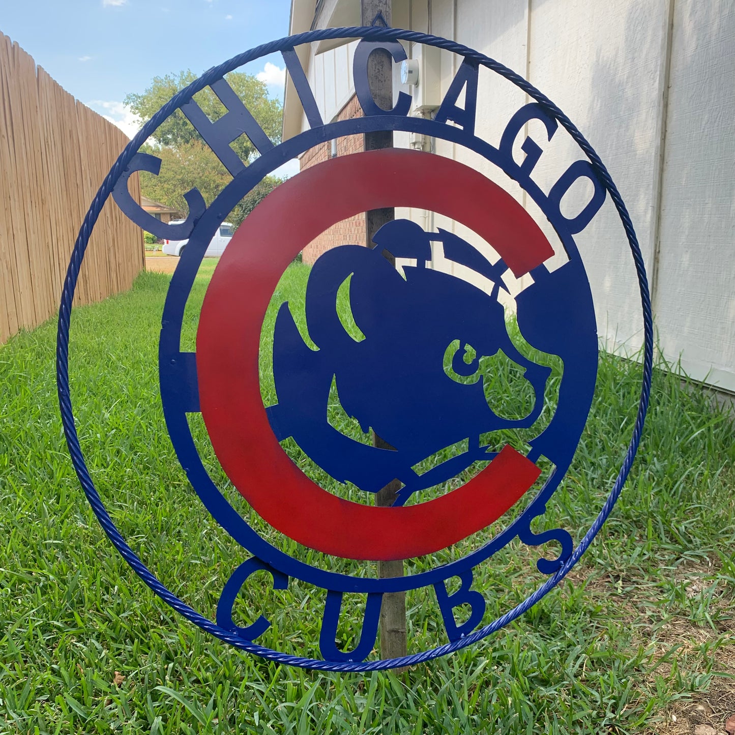 12", 18", 24", 32" CHICAGO CUBS CUSTOM METAL VINTAGE CRAFT TEAM SPORTS SIGN HANDMADE