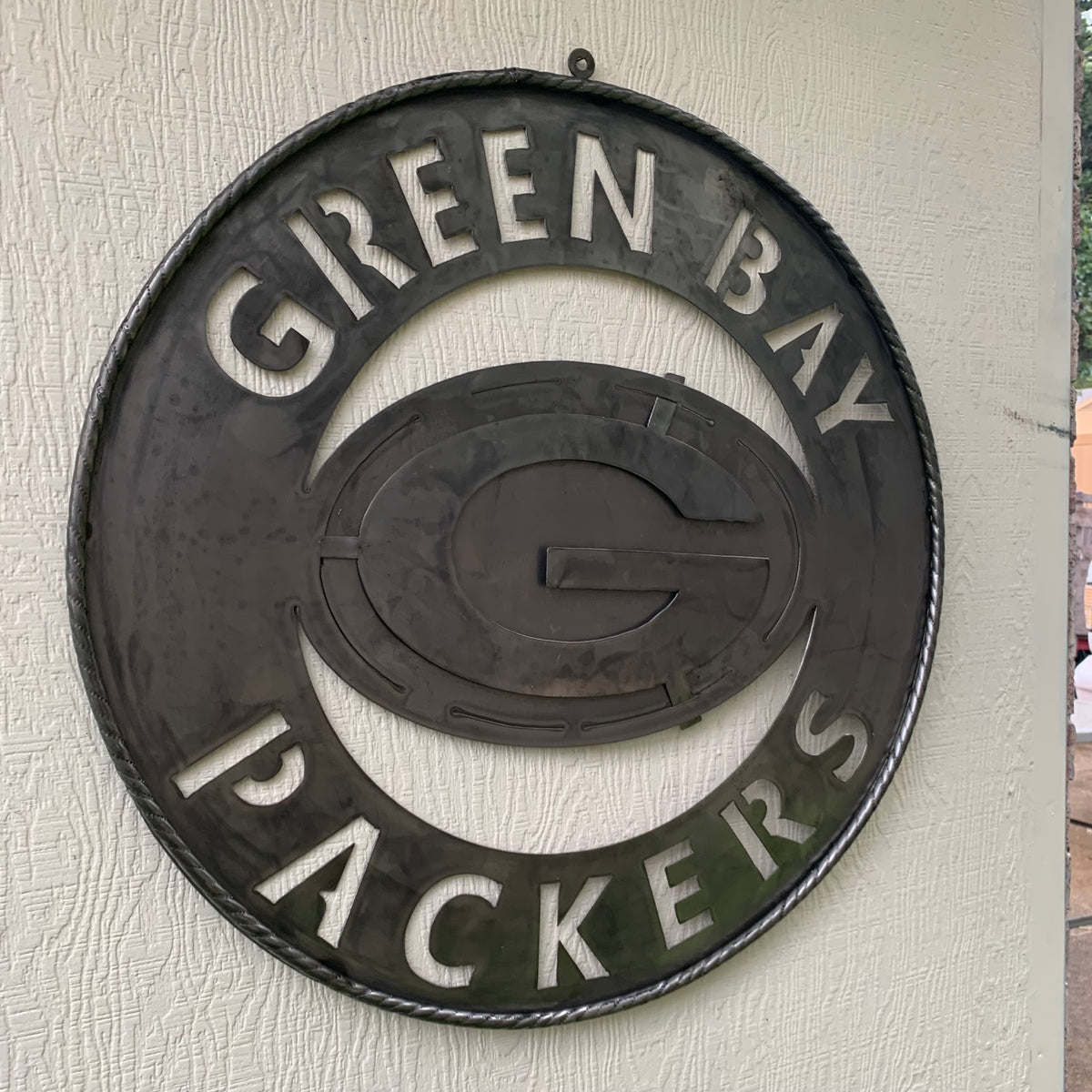 12",18",24",32",36" RAW METAL GREEN BAY PACKERS DISC CUSTOM METAL VINTAGE CRAFT TEAM SPORTS SIGN HANDMADE
