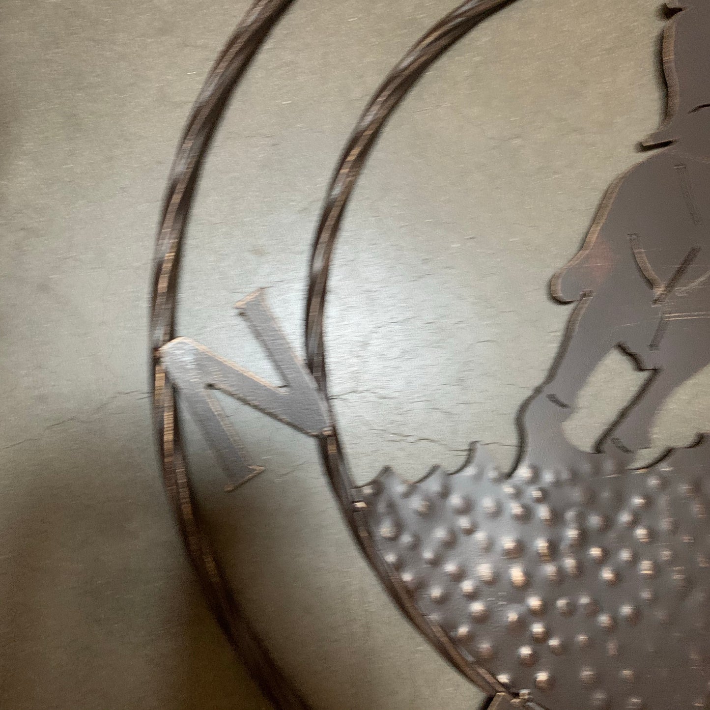 24" TURN N BURN COWBOY SIGN METAL WALL ART WESTERN HOME DECOR HANDMADE NEW #EH12973