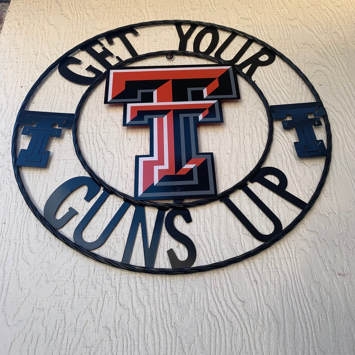 GET YOUR GUNS UP TEXAS TECH CUSTOM METAL VINTAGE CRAFT SIGN TEAM HANDMADE 12",18",24",32"