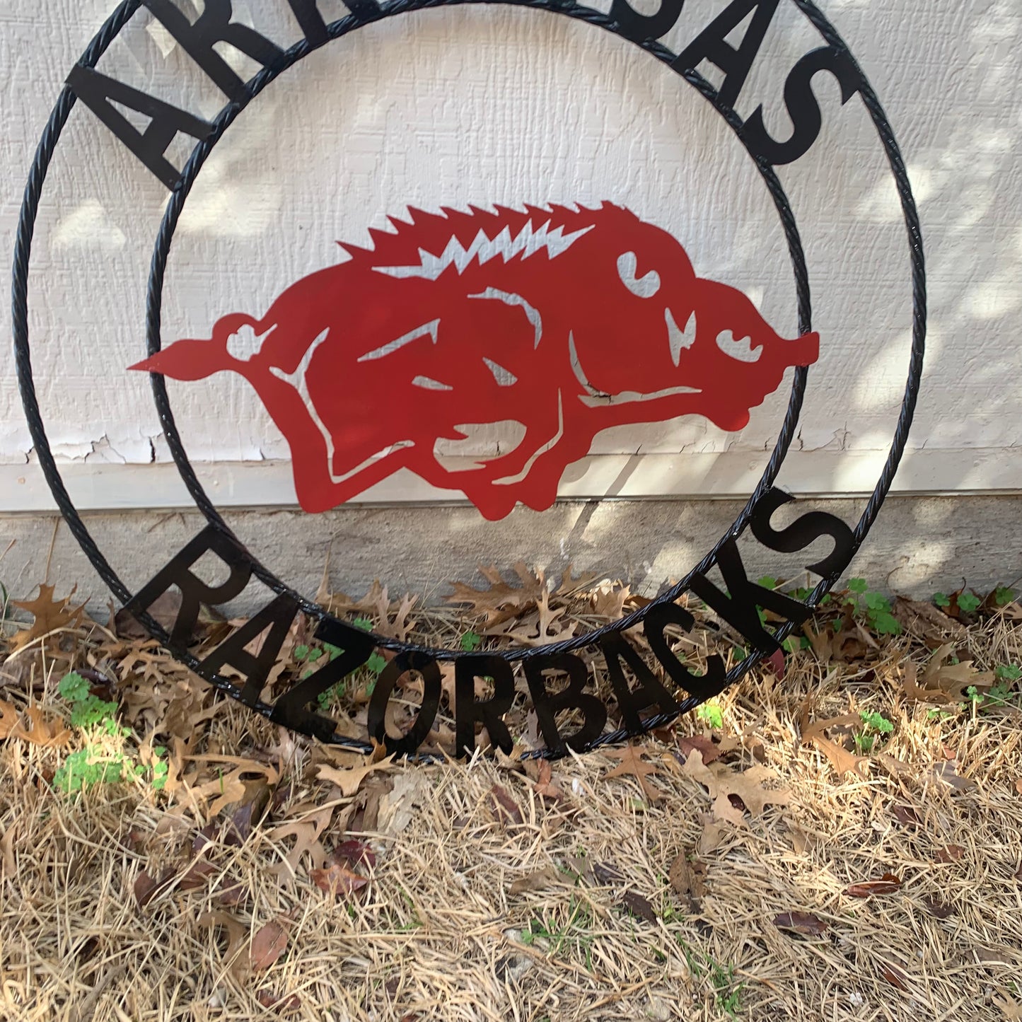 ARKANSAS RAZORBACKS CUSTOM METAL VINTAGE CRAFT SIGN TEAM WALL ART WESTERN HOME DECOR HANDAMADE