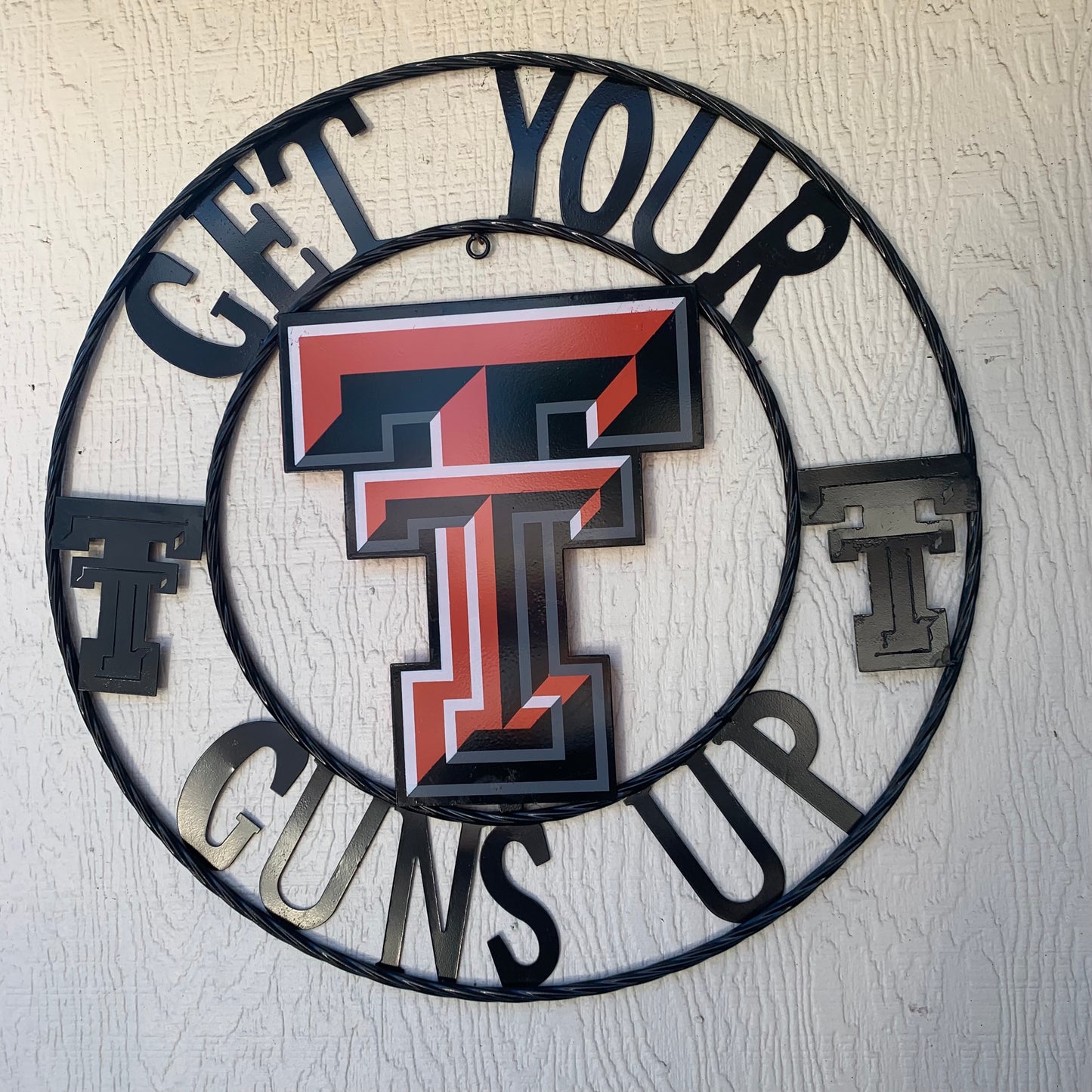 GET YOUR GUNS UP TEXAS TECH CUSTOM METAL VINTAGE CRAFT SIGN TEAM HANDMADE 12",18",24",32"
