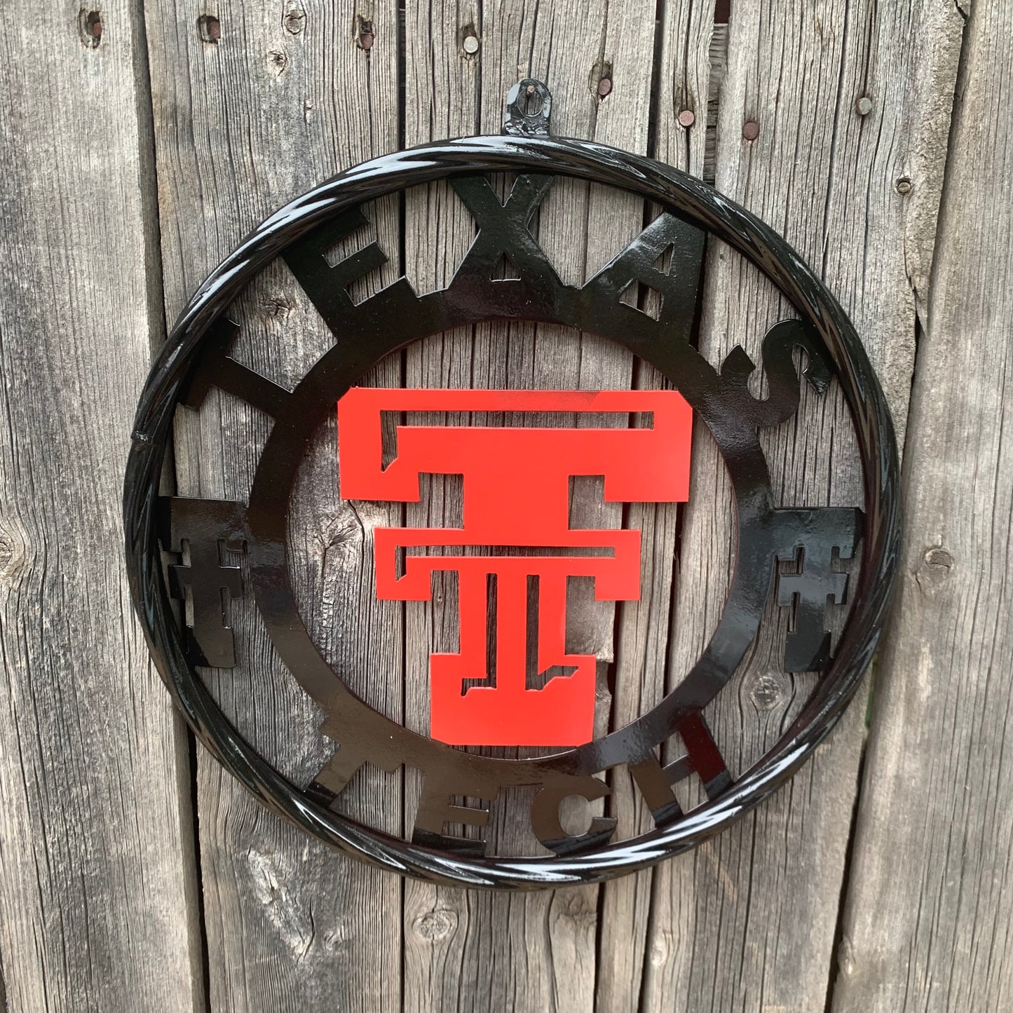 TEXAS TECH CUSTOM METAL VINTAGE CRAFT SIGN WESTERN HOME DECOR HANDMADE 12",18",24",32",36"