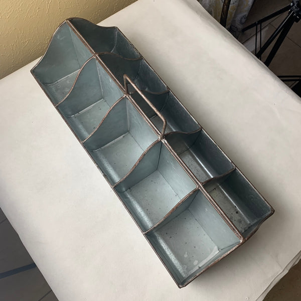 20" CADDY METAL UTENSILS, TOOLS, STORAGE BUCKET WESTERN HOME DECOR NEW